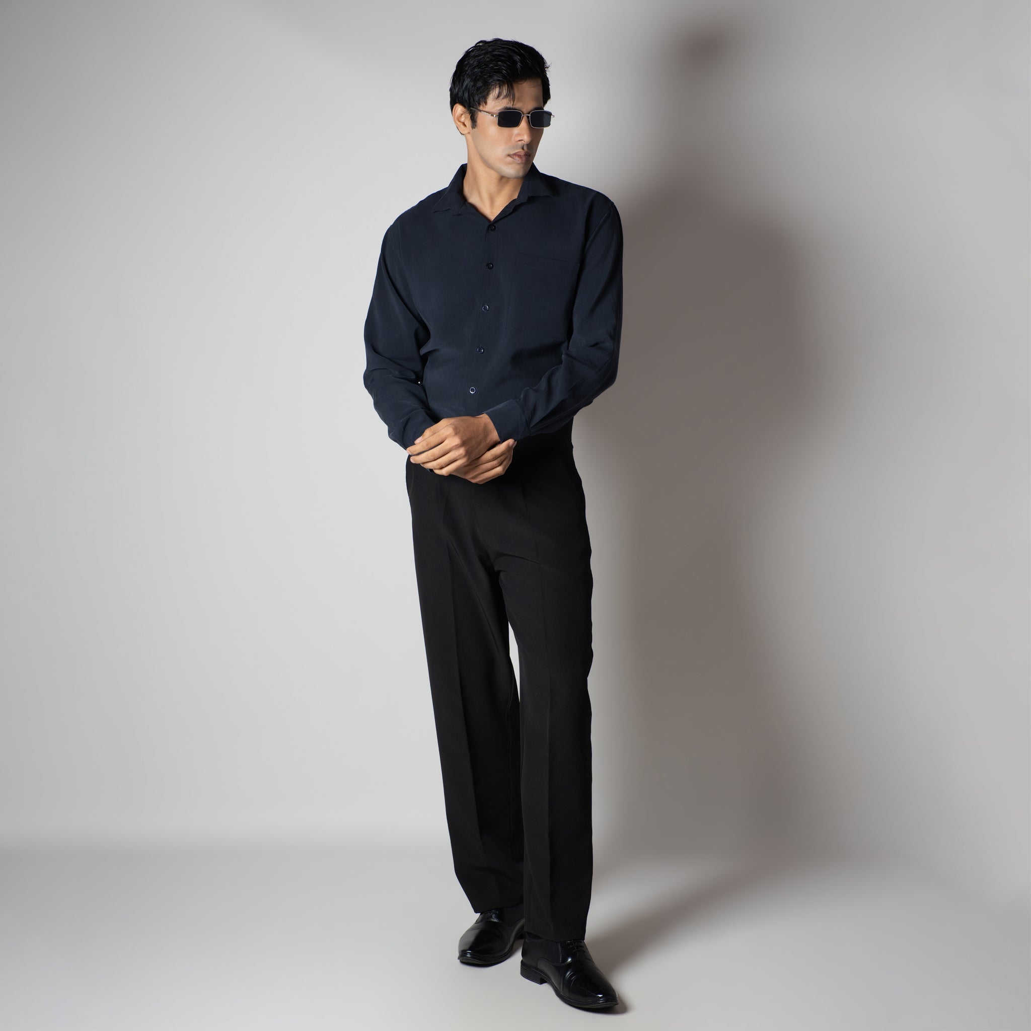 NAVY ESSENTIAL SUEDE LUXE SHIRT - Hophead