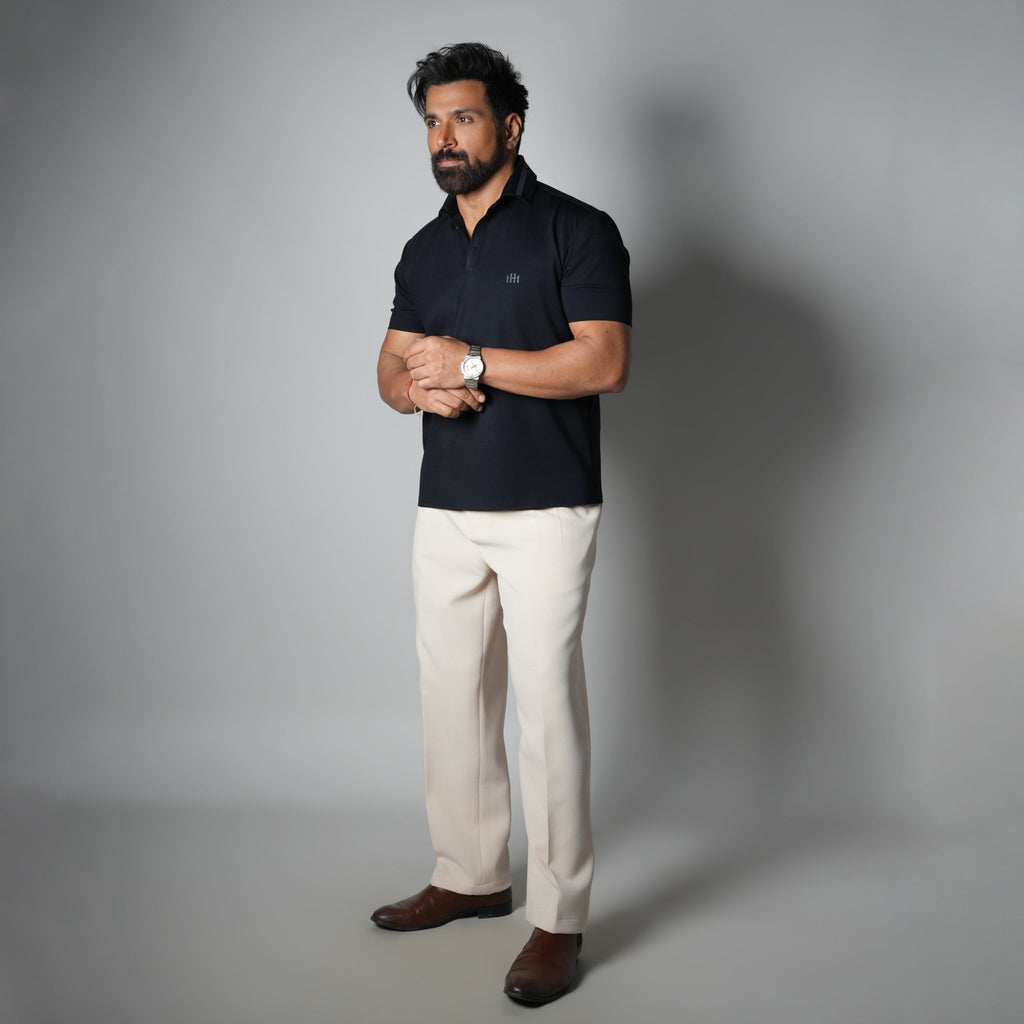 NAVY FORM SEAMLESS POLO - Hophead
