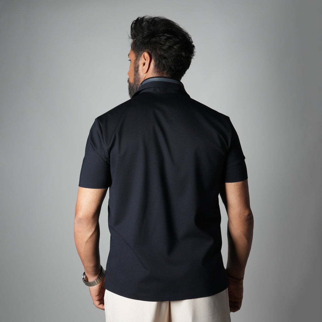 NAVY FORM SEAMLESS POLO - Hophead
