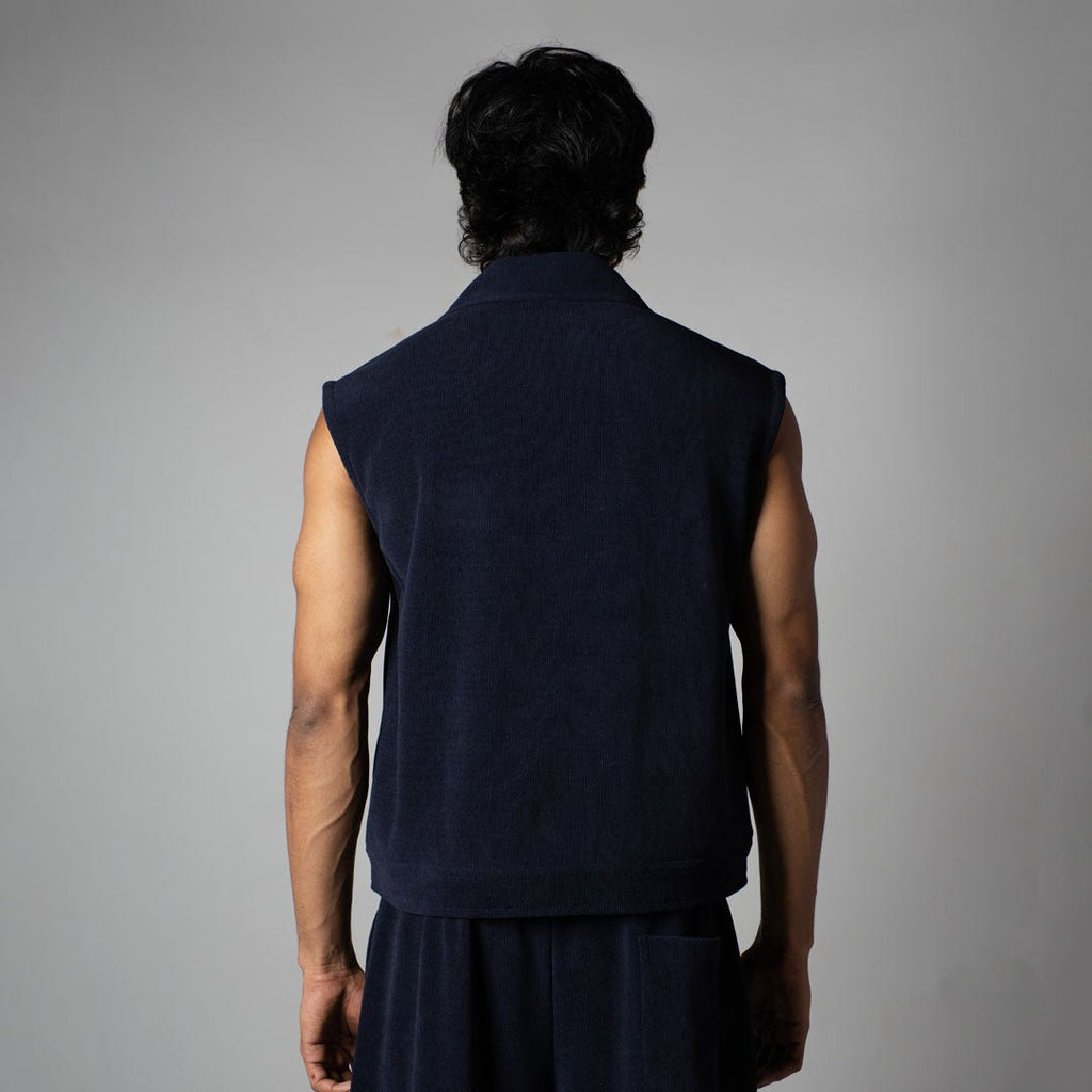NAVY KNITDRIP UTILITY JACKET - Hophead