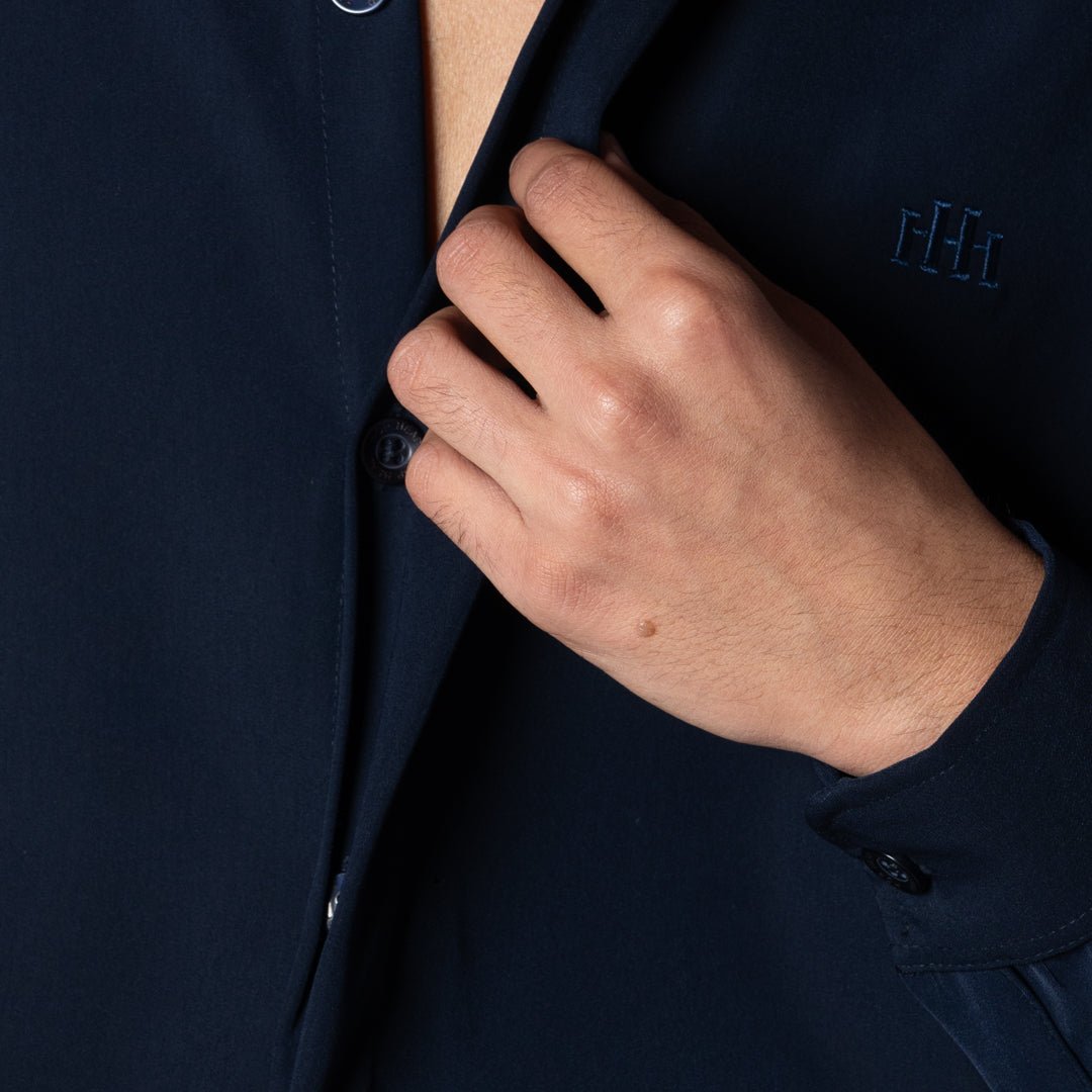 NAVY KOREAN SHIRT - Hophead