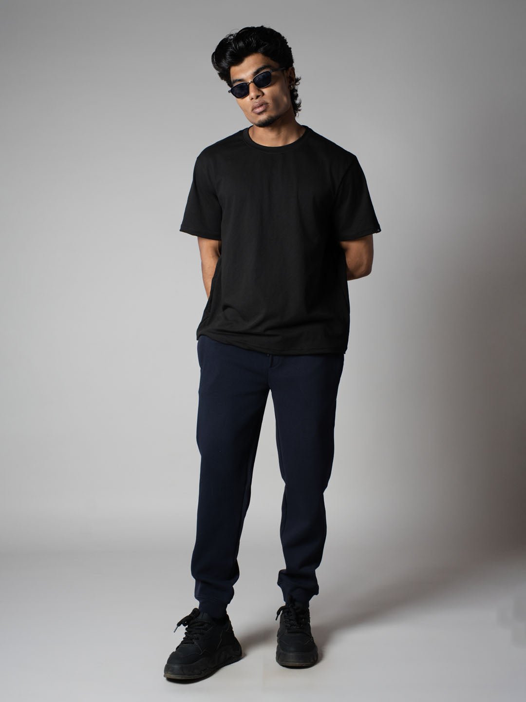 NAVY PATCH SWEATPANTS - Hophead