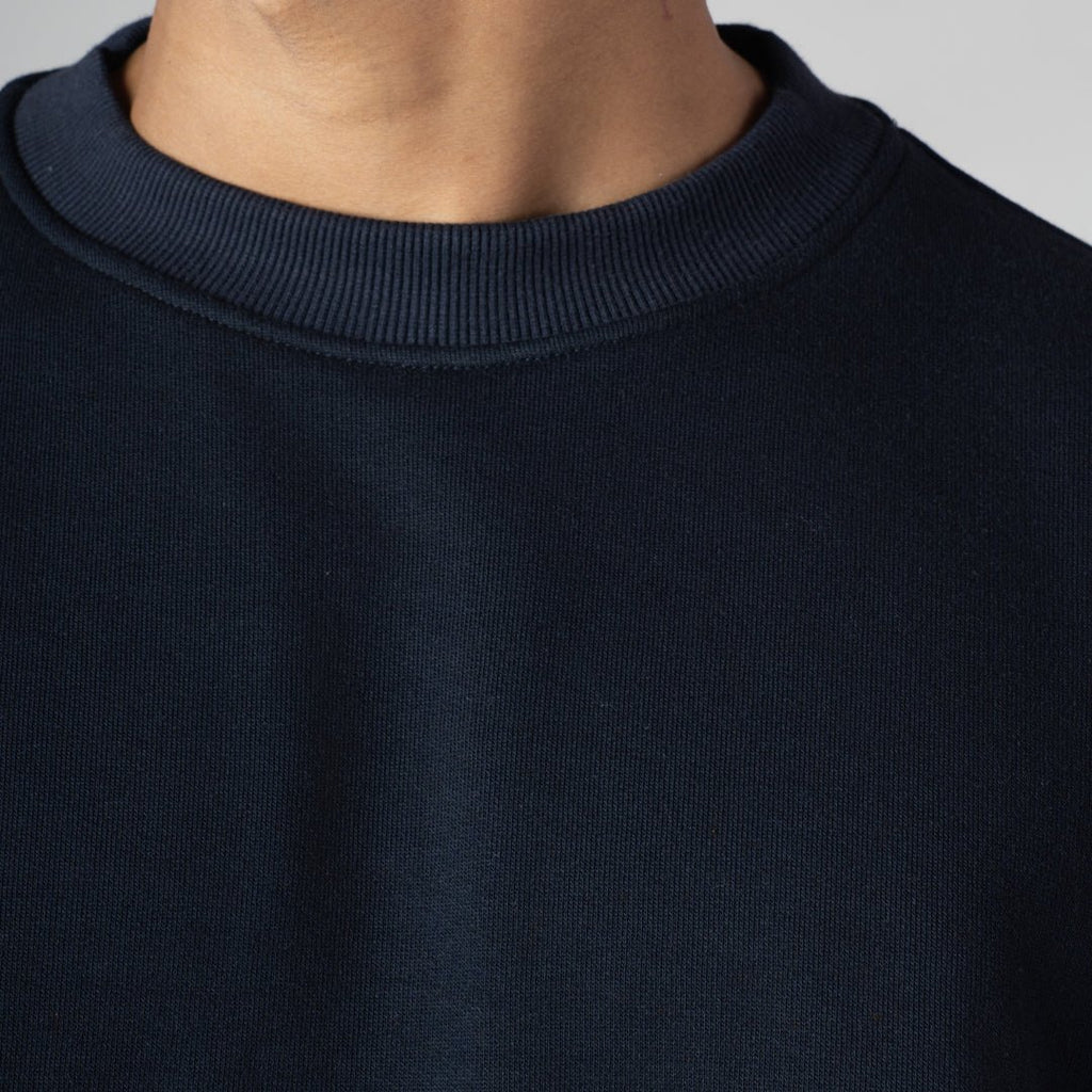 NAVY RAW EDGE SWEATSHIRT - Hophead