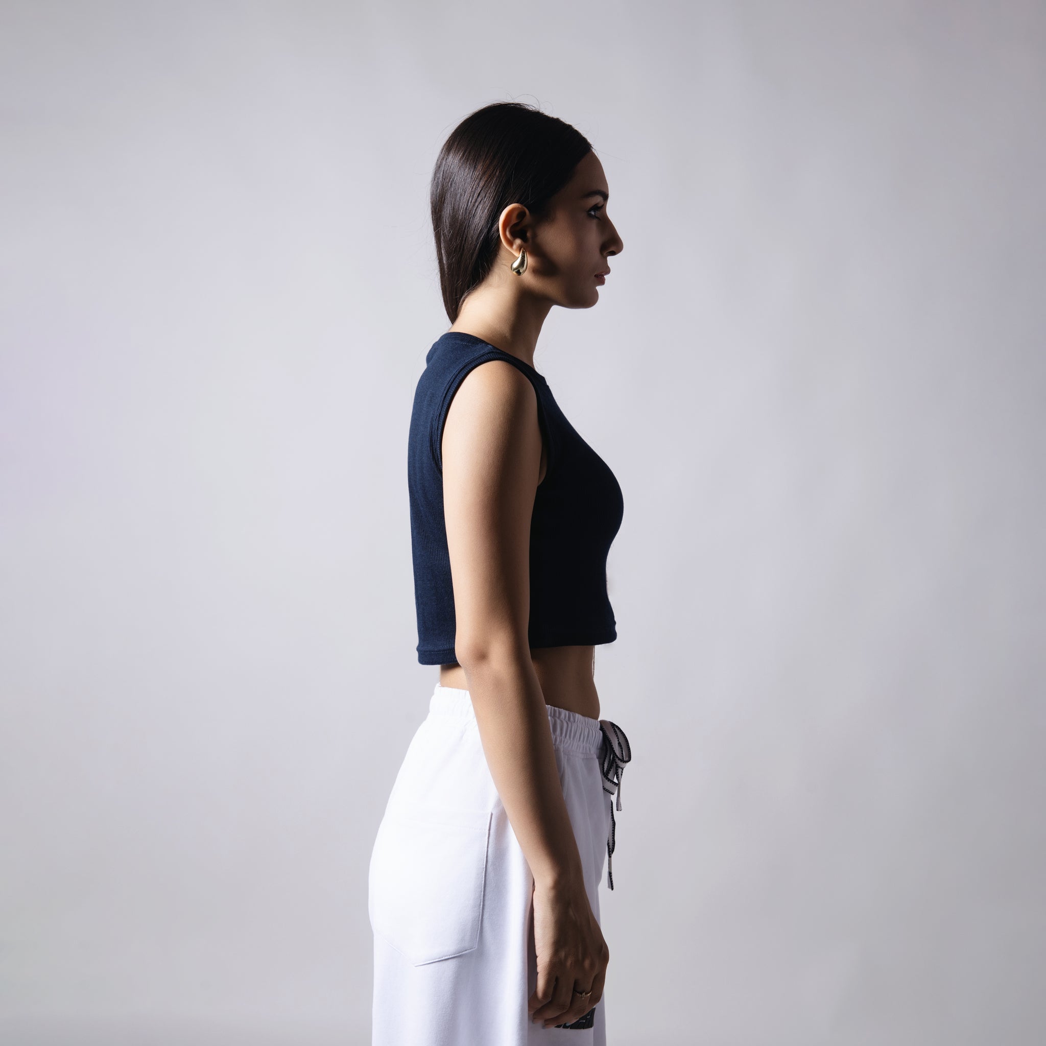 NAVY RIB TOP - Hophead