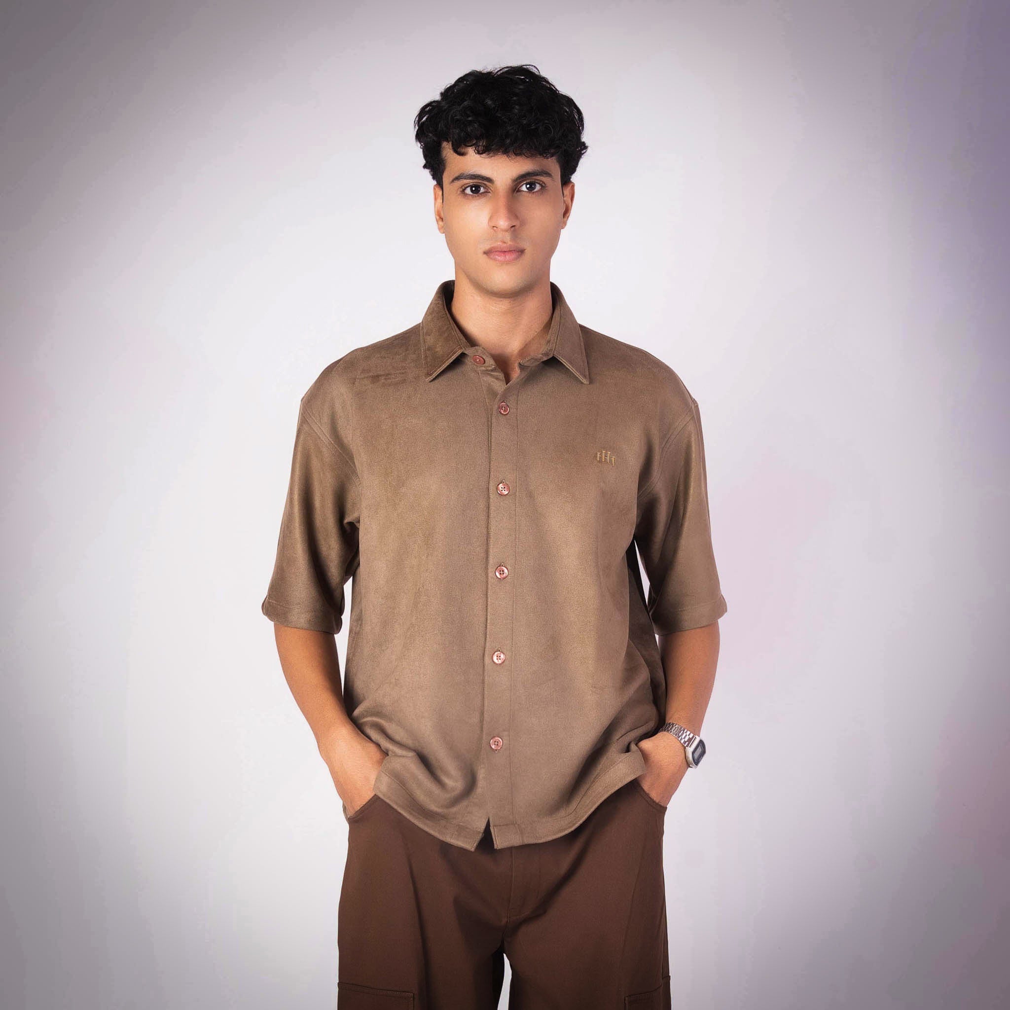 OAK BROWN CLASSIC SUEDE SHIRT - Hophead