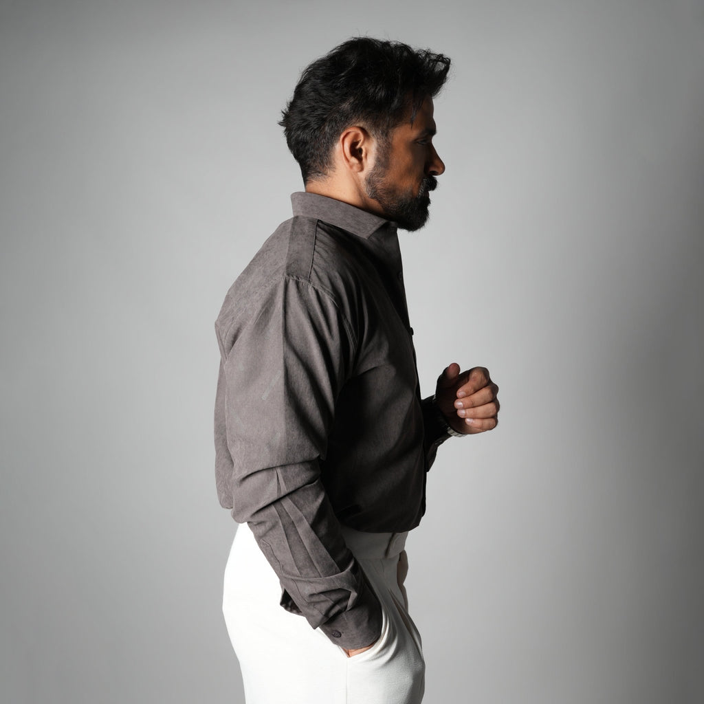 OAK BROWN SUEDE LASER LUXE SHIRT - Hophead