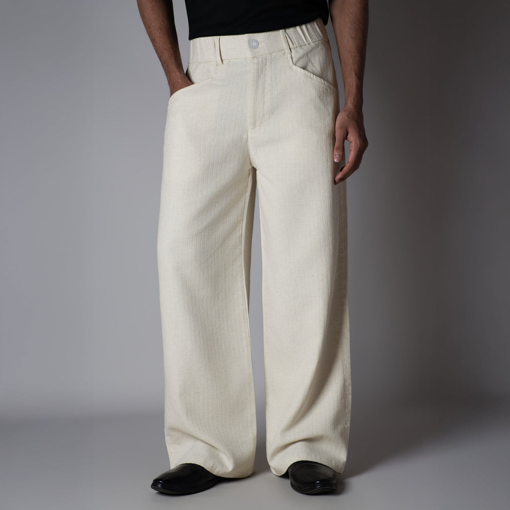 Oat Herringbone Linen Sweatpant - Hophead