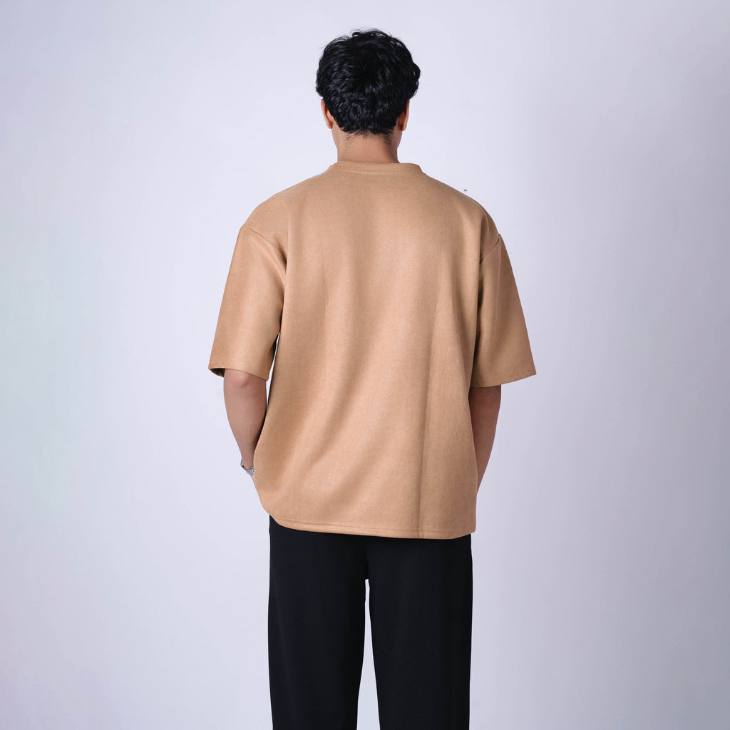 OCHRE SUEDE EMBROIDERED T - SHIRT - Hophead