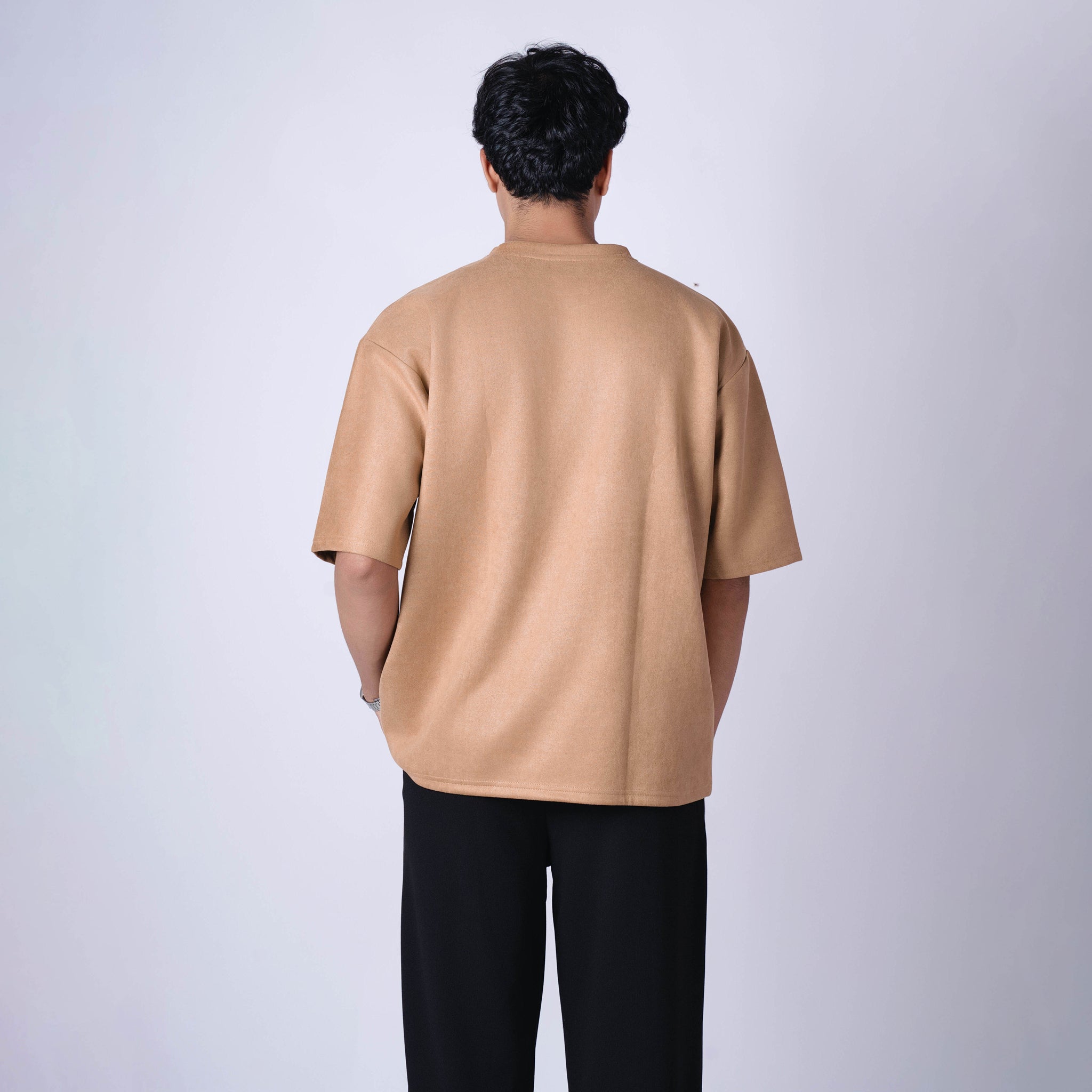 OCHRE SUEDE EMBROIDERED T - SHIRT - Hophead