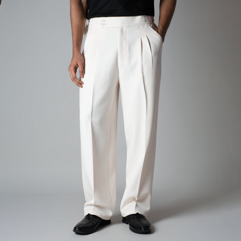 OFF - WHITE DOUBLE PLEAT STRAIGHT FIT TROUSER - Hophead