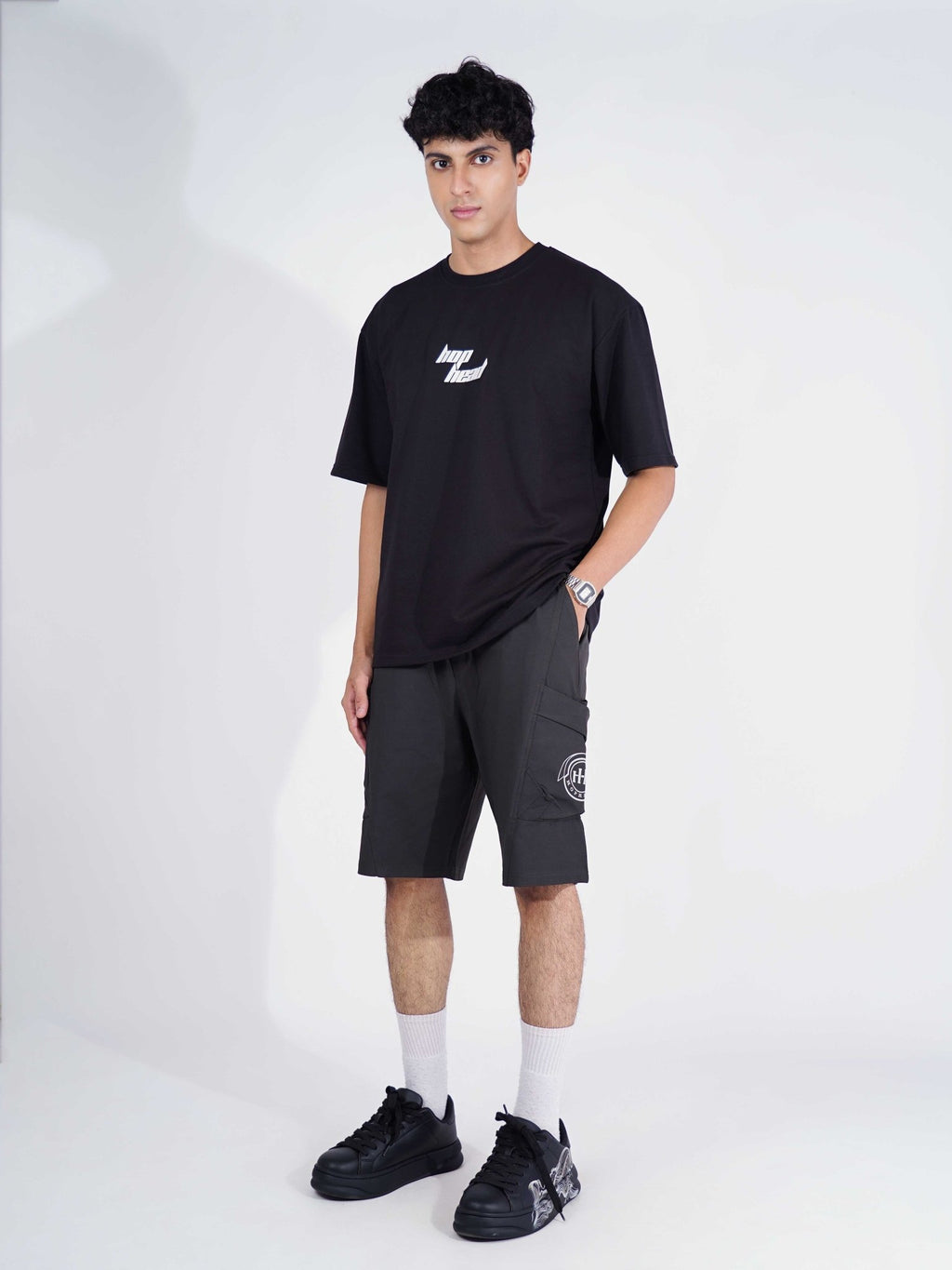 OLIVE GREEN CARPENTER POCKET OVERSIZED SHORTS - Hophead