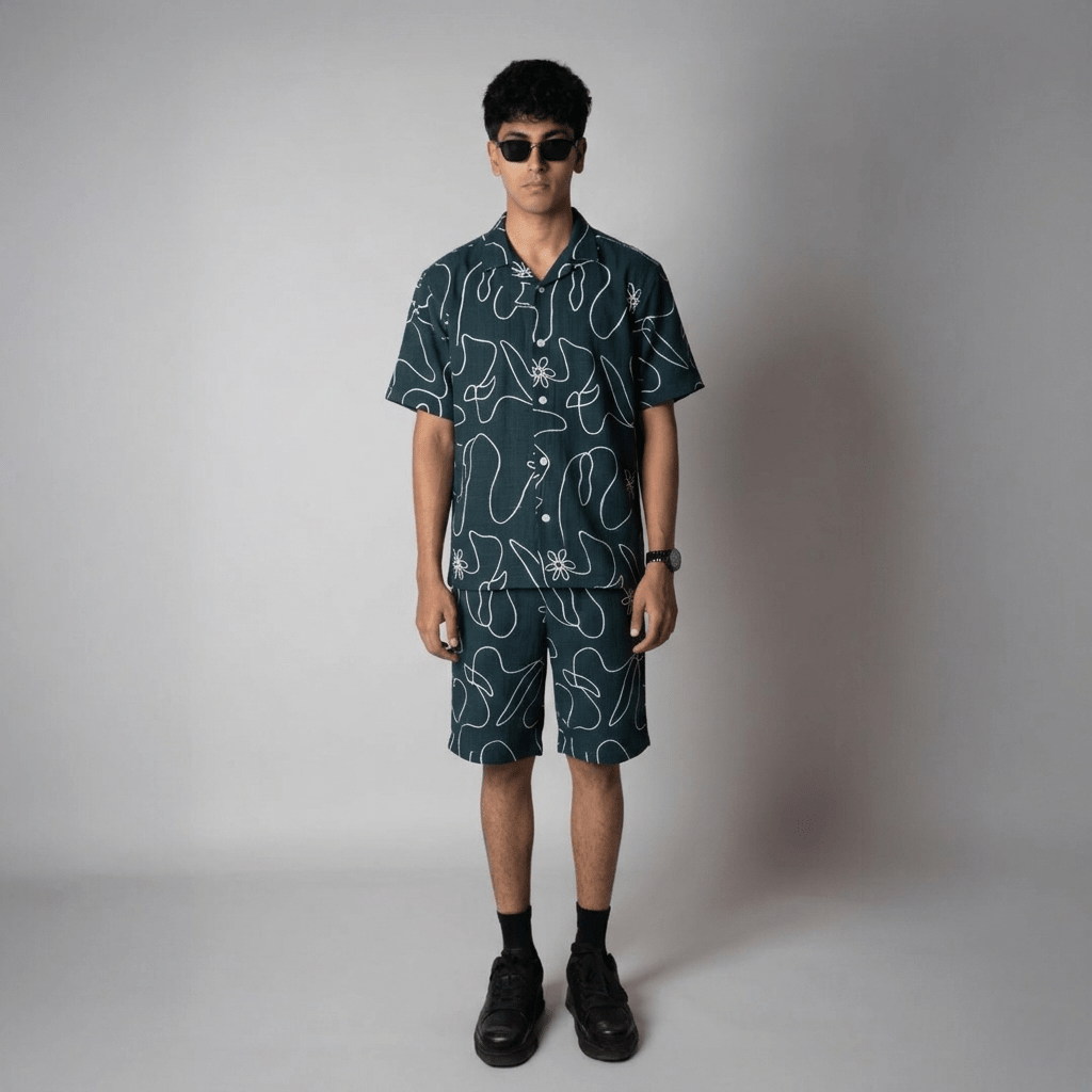 OLIVE GREEN EMBROIDERED CO - ORD SET - Hophead