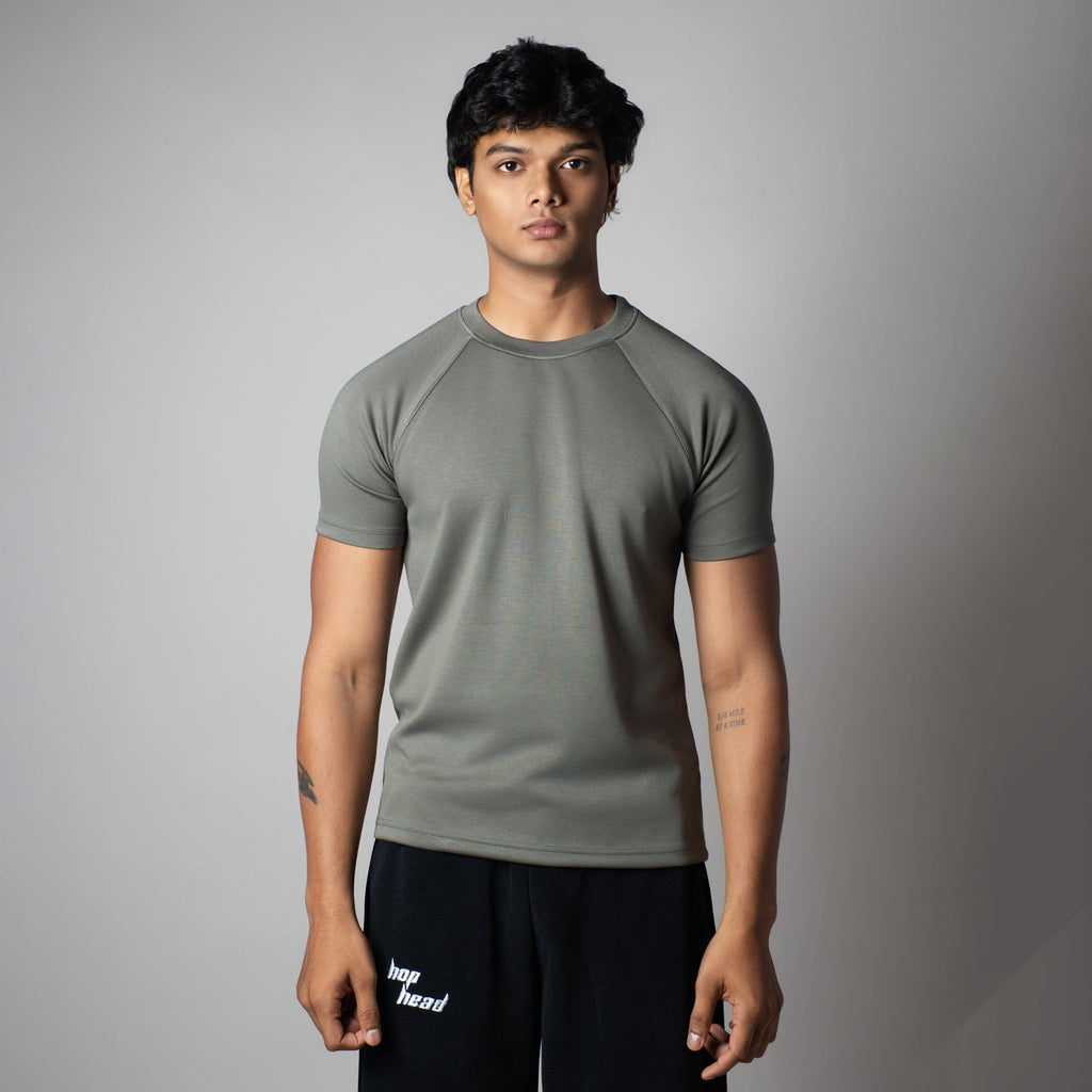 OLIVE SIGNATURE RAGLAN T-SHIRT - Hophead