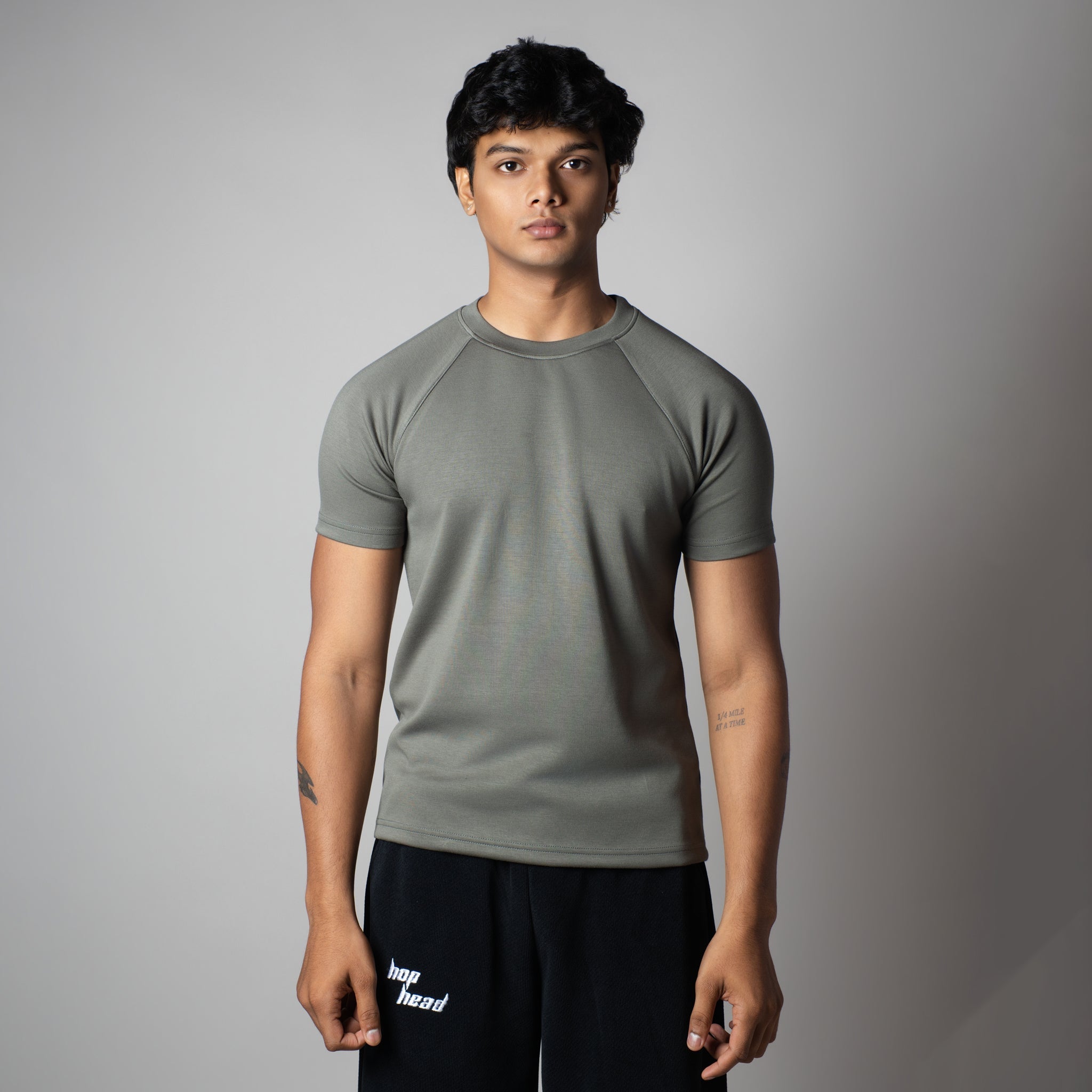 OLIVE SIGNATURE RAGLAN T-SHIRT - Hophead
