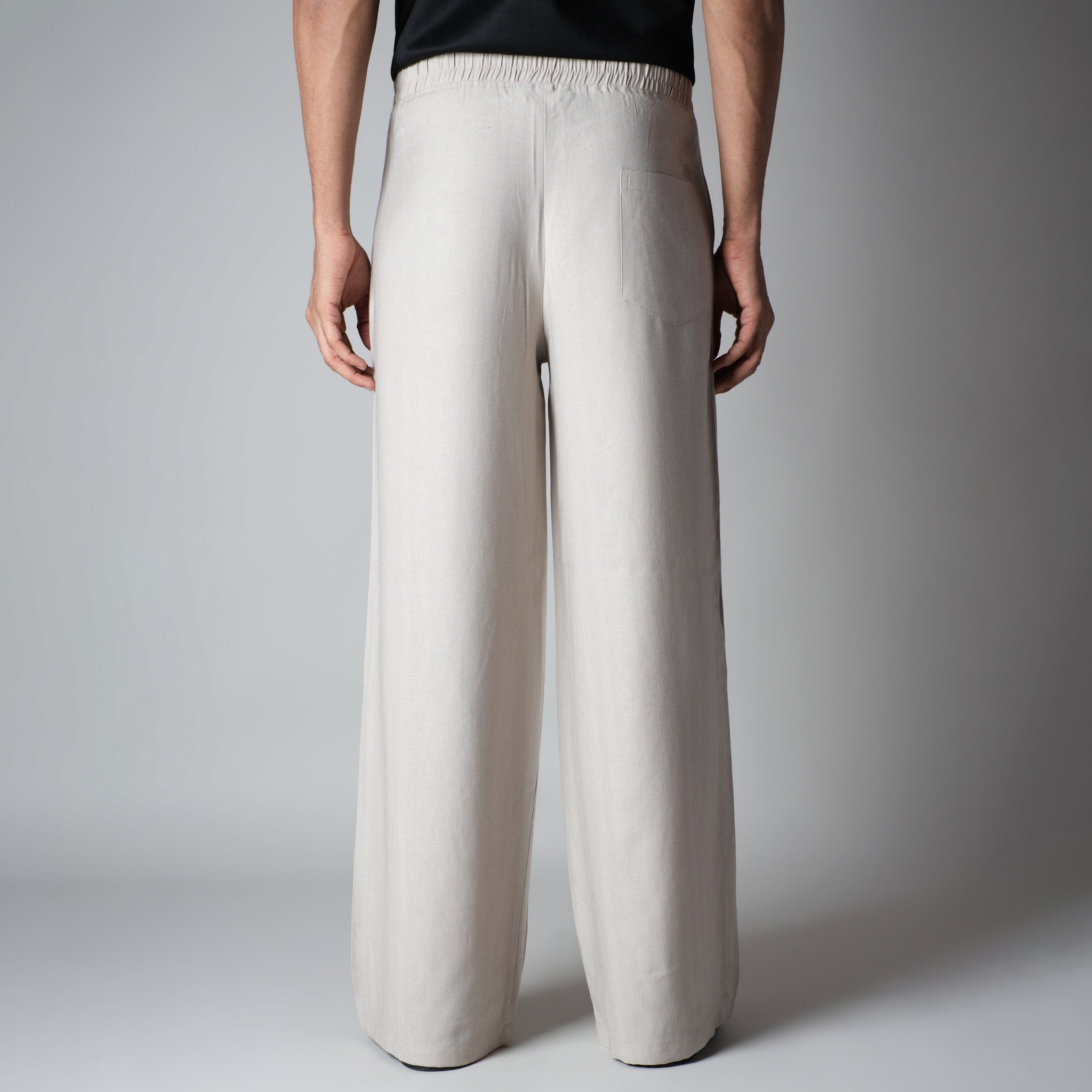 OYSTER CREAM FLOW FABRIC PANT - Hophead