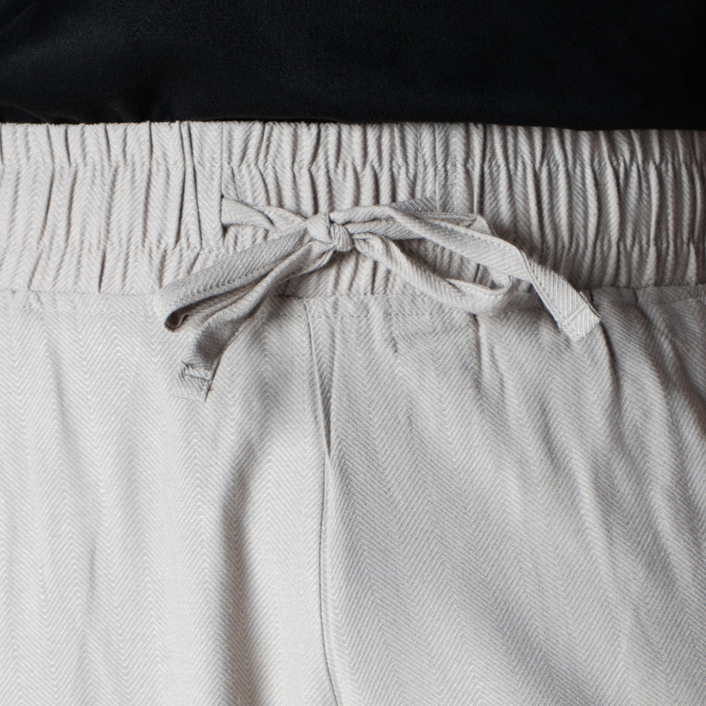 OYSTER CREAM FLOW FABRIC PANT - Hophead