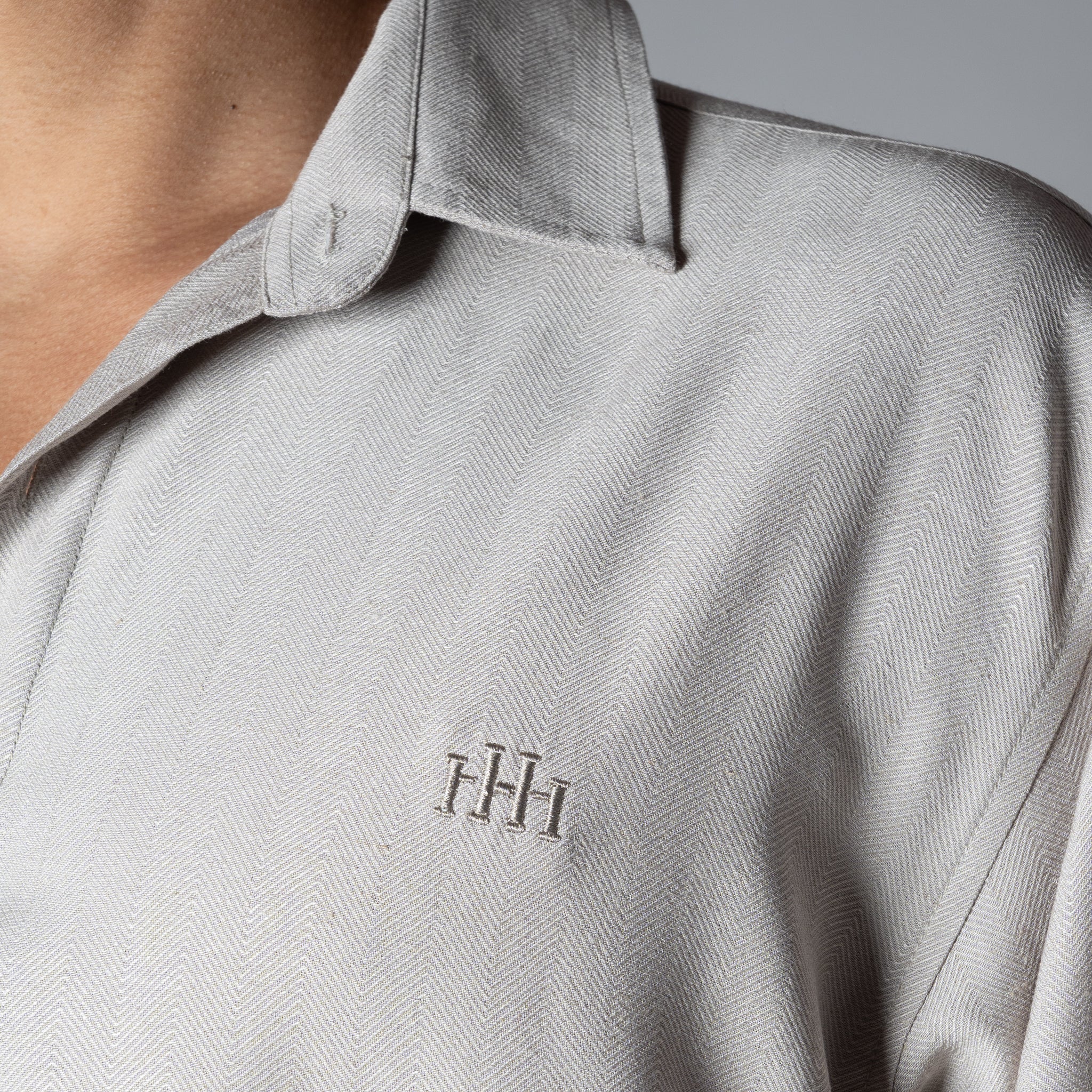 PALE GREY FLOW FABRIC SHIRT - Hophead