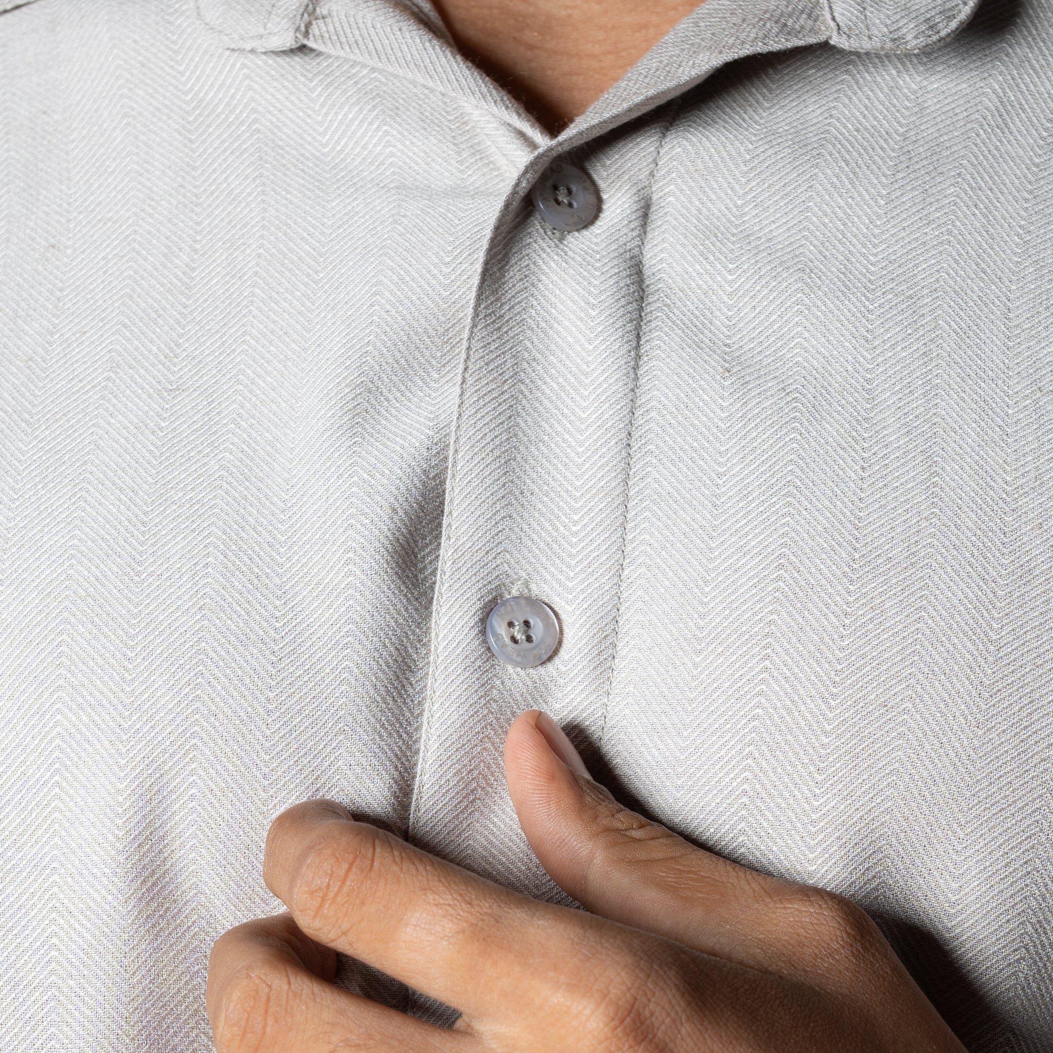 PALE GREY FLOW FABRIC SHIRT - Hophead
