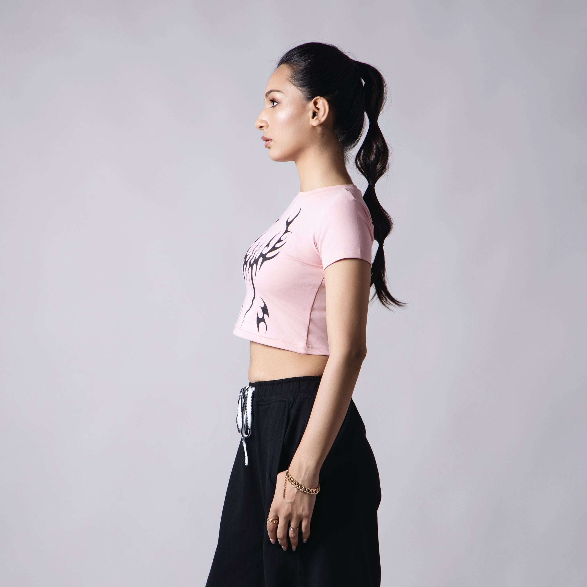 PINK FEATHER CROP TOP - Hophead