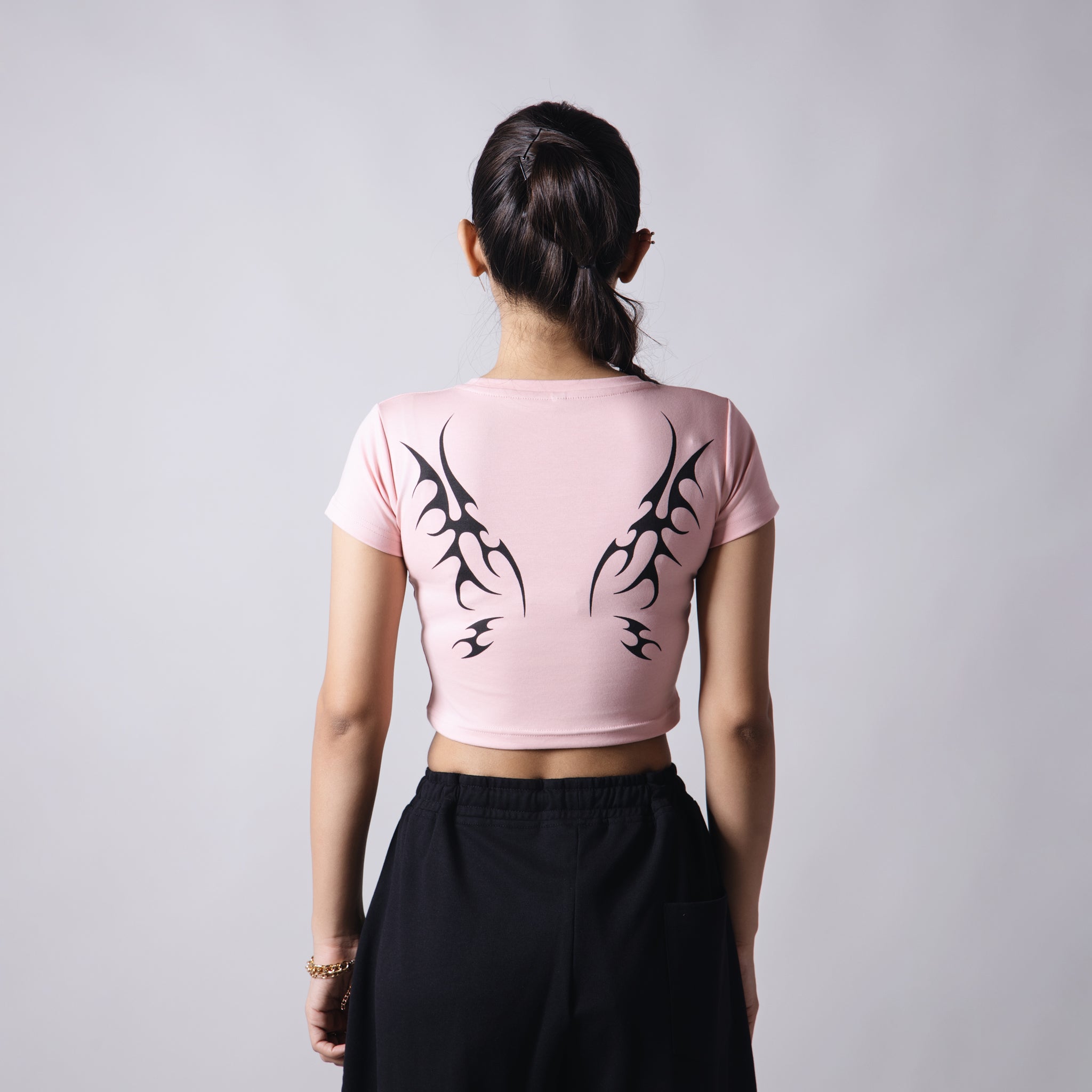 PINK FEATHER CROP TOP - Hophead