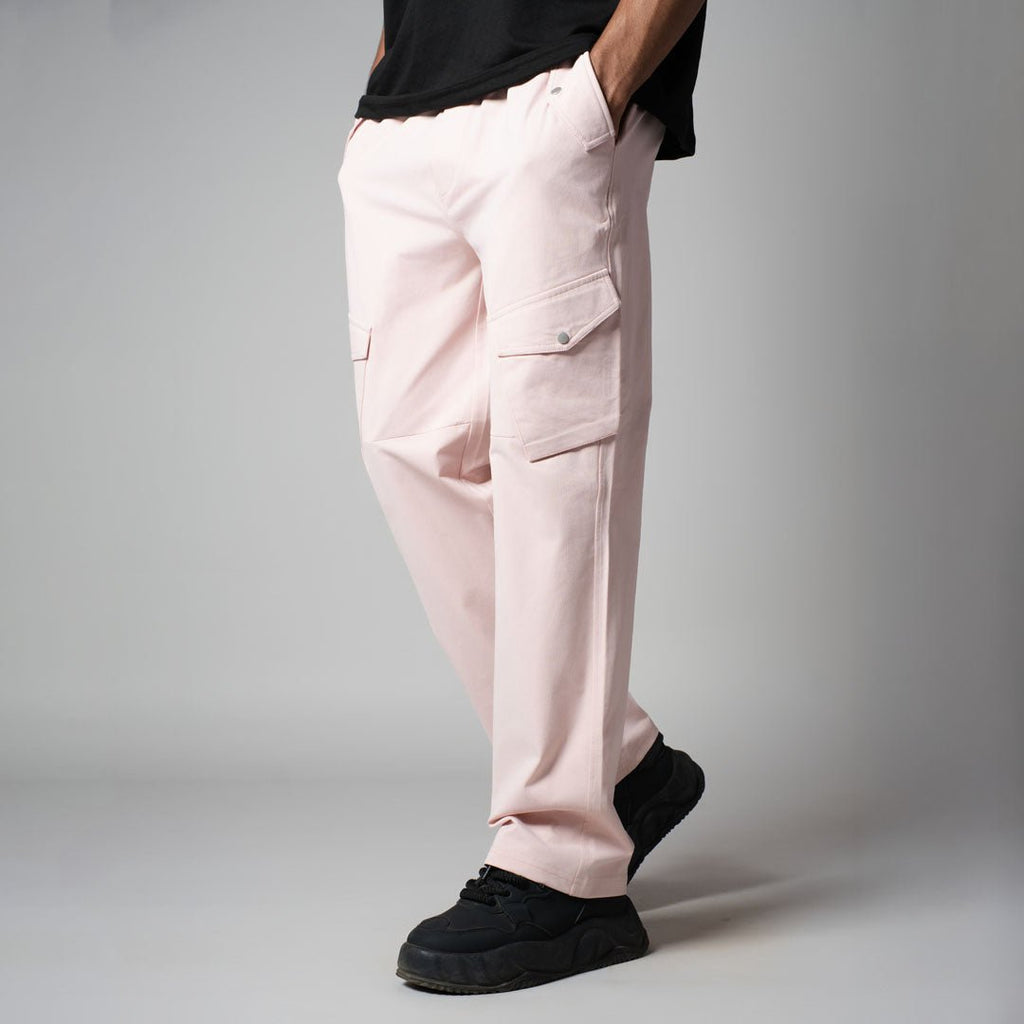 PINK SIDE POCKET CARGO SWEATPANTS - Hophead