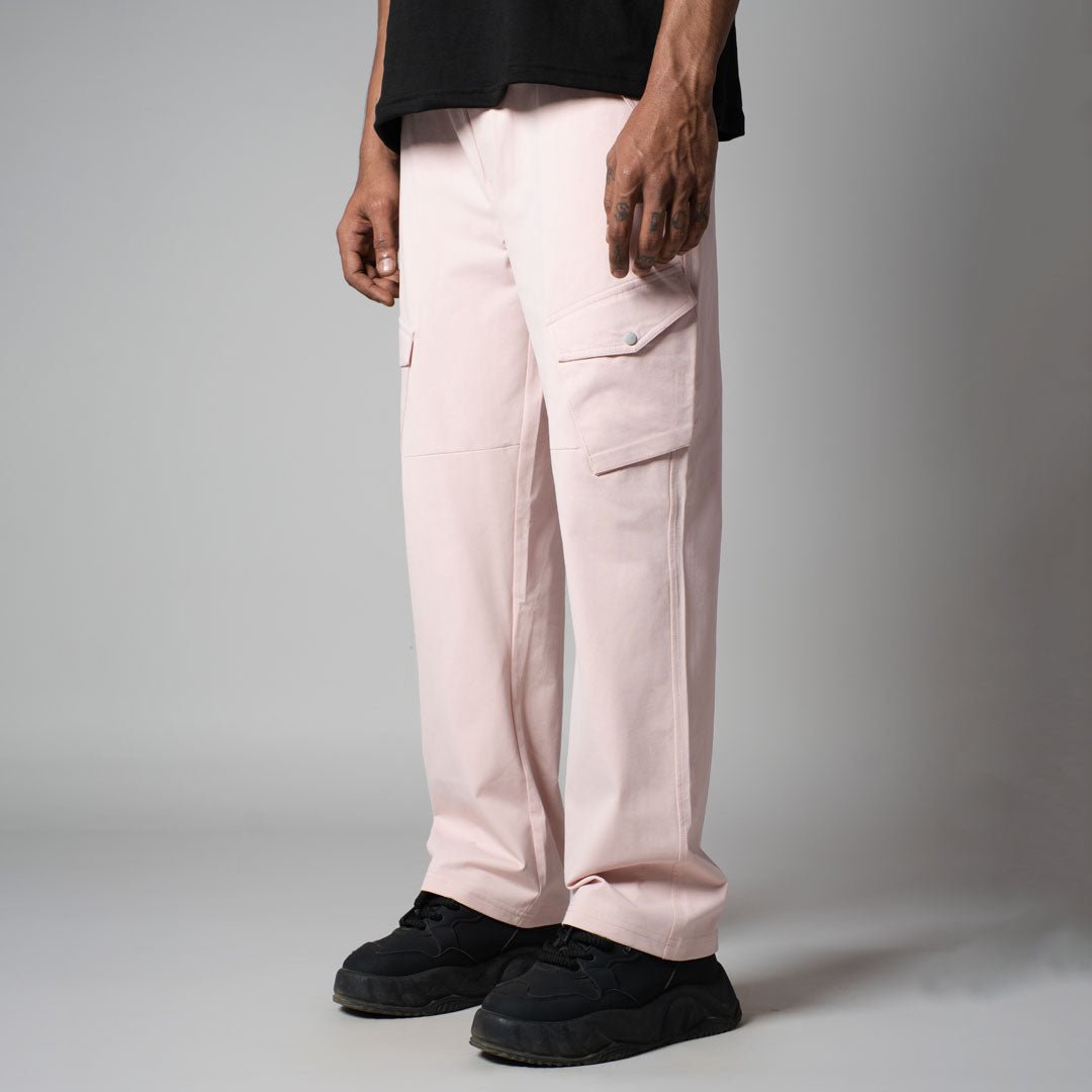 PINK SIDE POCKET CARGO SWEATPANTS - Hophead