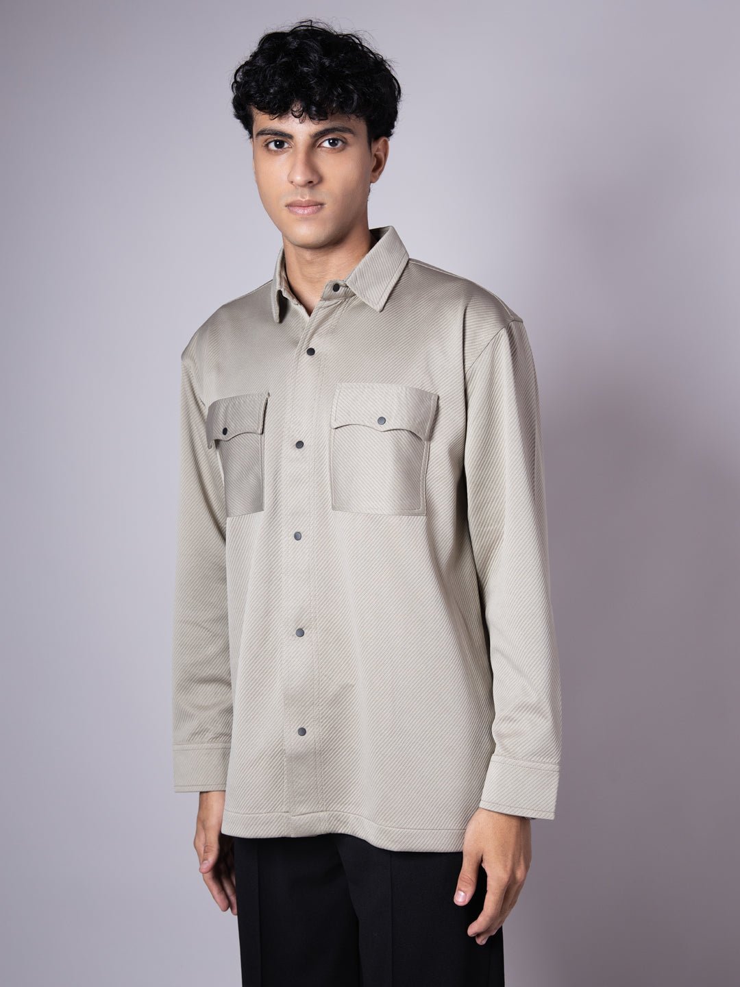 PISTACHIO DOUBLE POCKET TEXTURED SHACKETS - Hophead