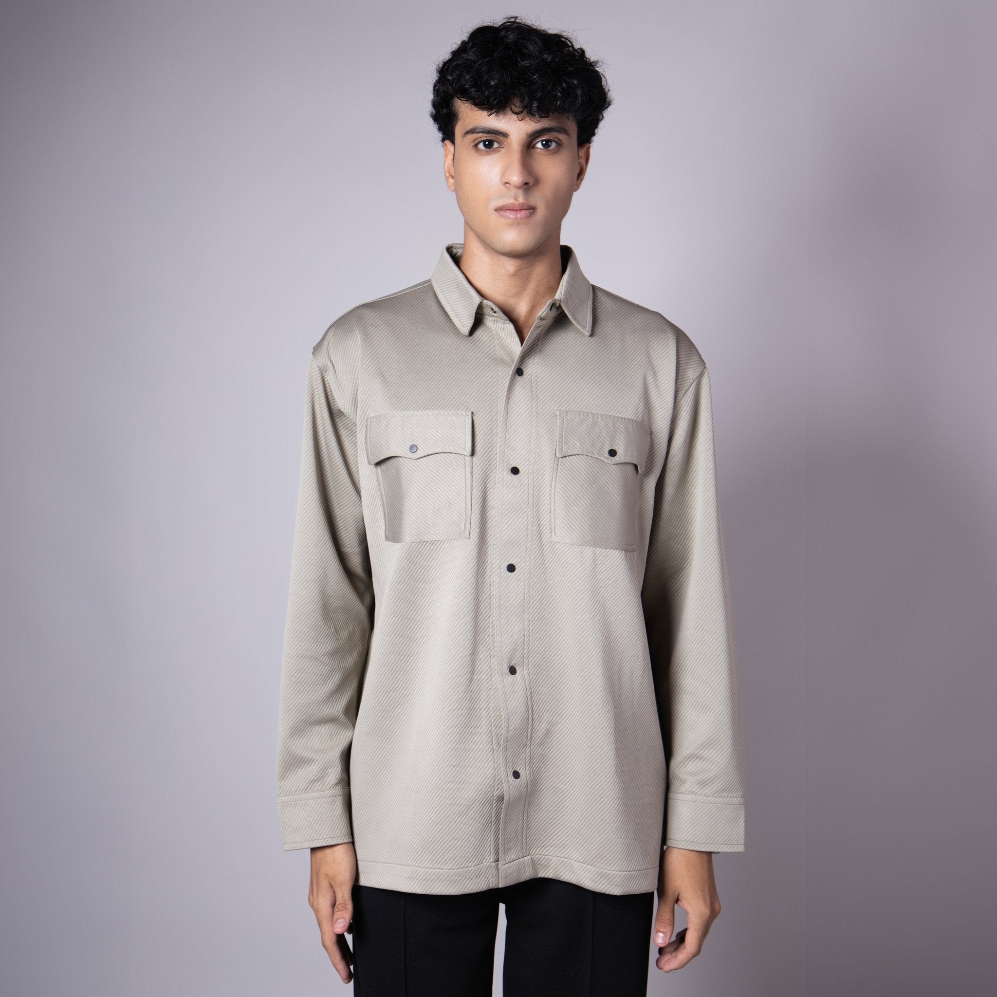 PISTACHIO DOUBLE POCKET TEXTURED SHACKETS - Hophead