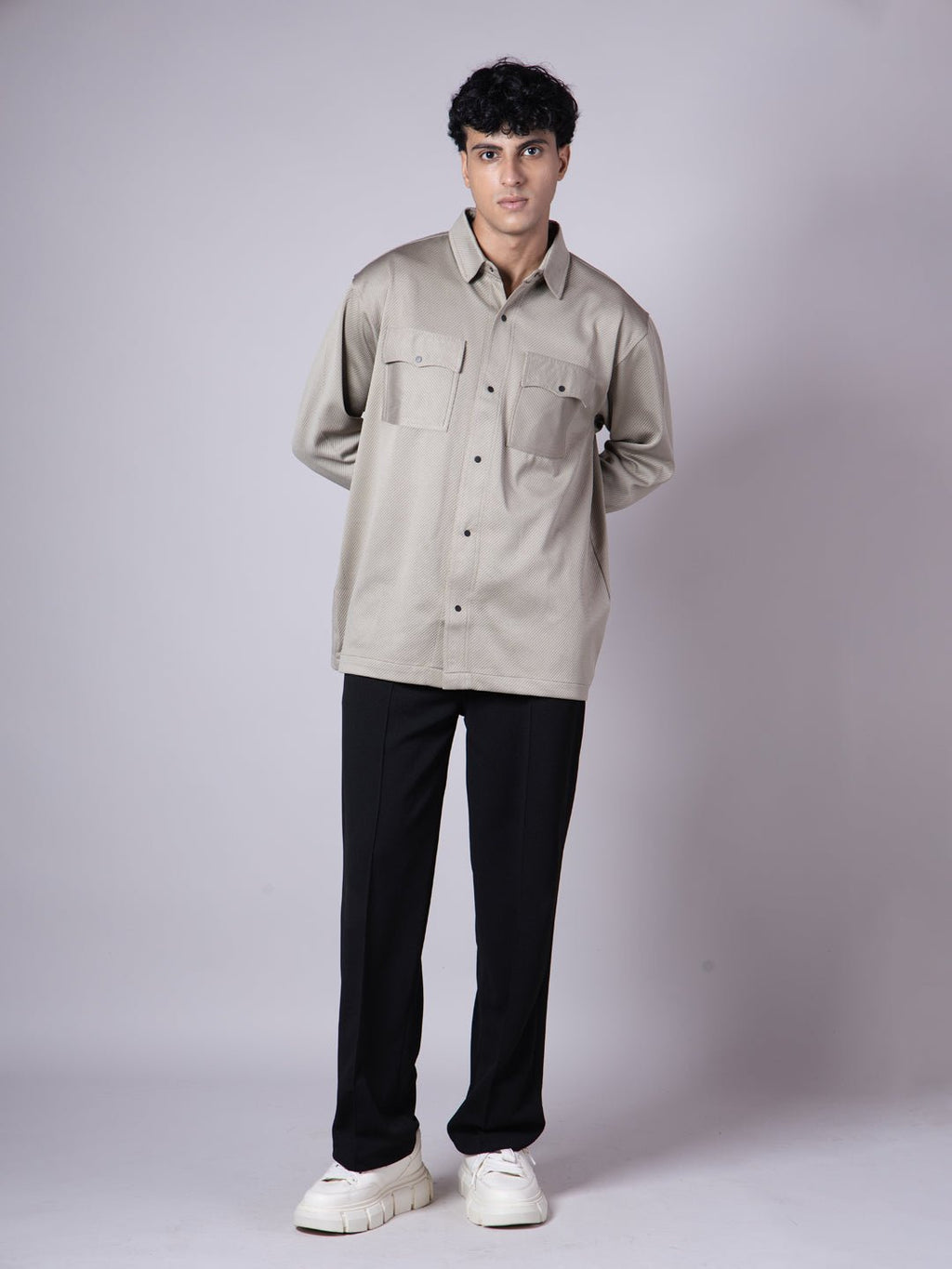 PISTACHIO DOUBLE POCKET TEXTURED SHACKETS - Hophead