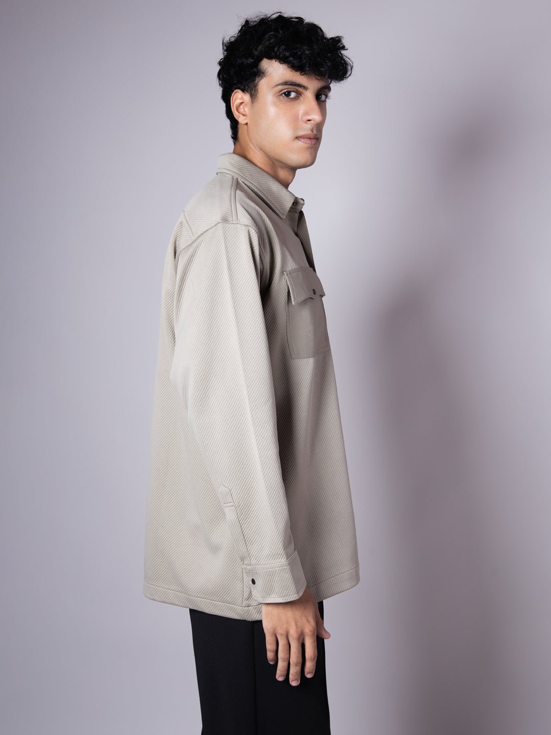 PISTACHIO DOUBLE POCKET TEXTURED SHACKETS - Hophead