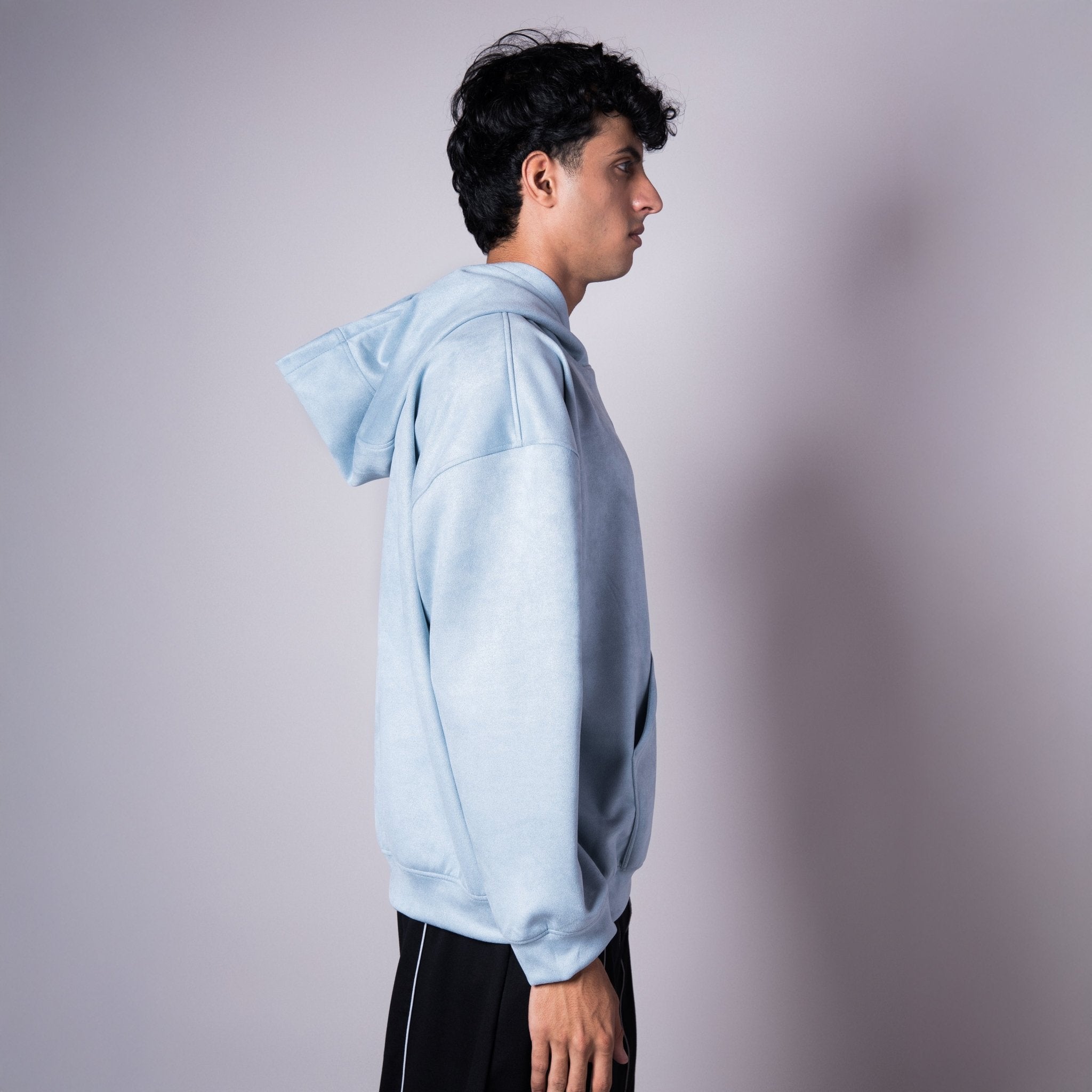 POWDER BLUE SUEDE BLISS HOODIE - Hophead
