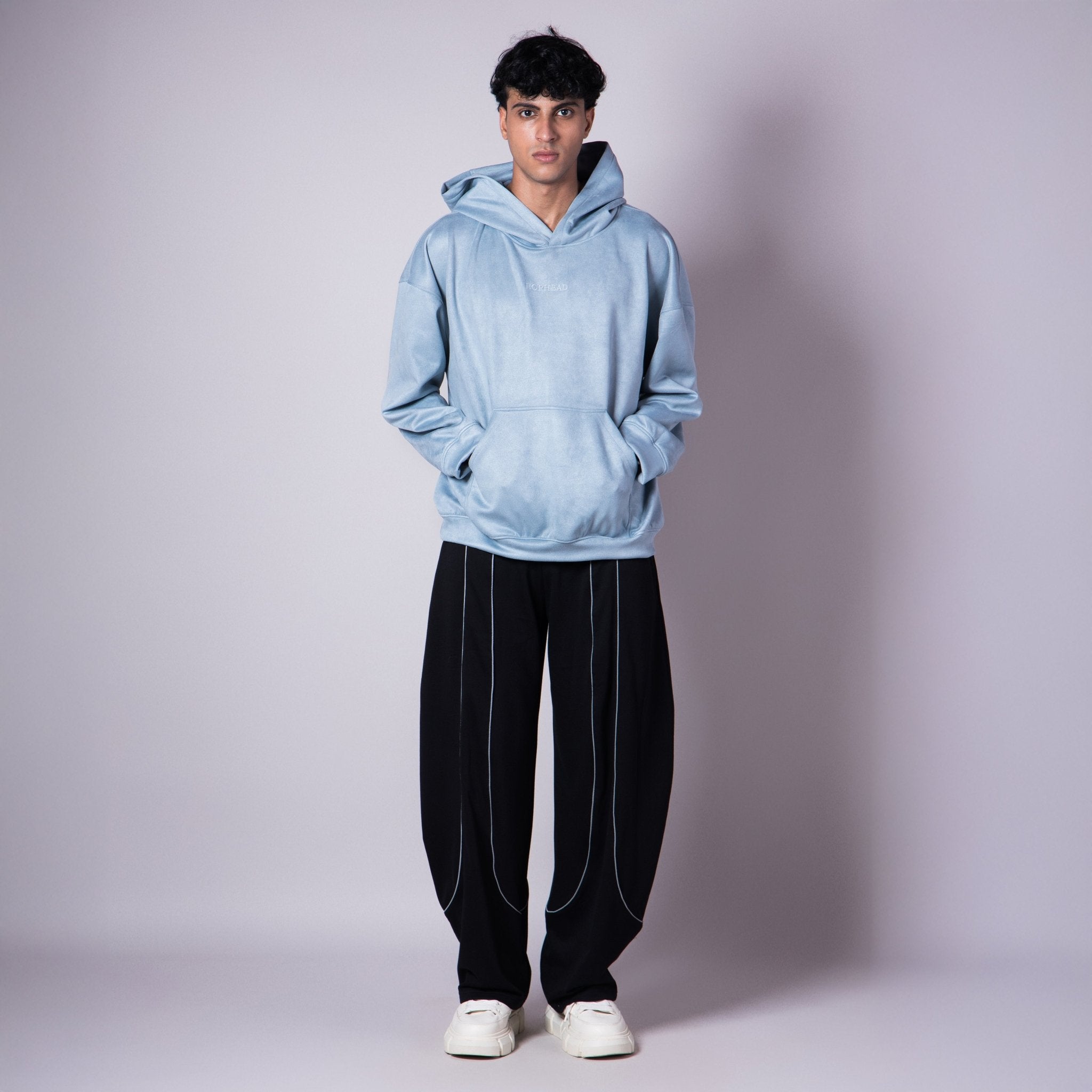 POWDER BLUE SUEDE BLISS HOODIE - Hophead
