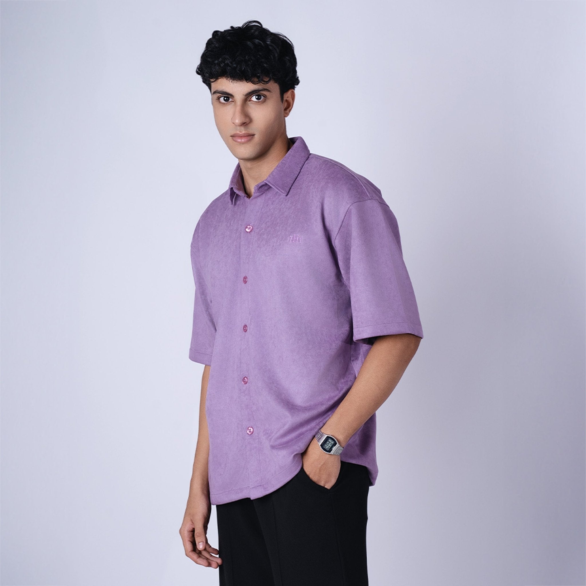 PURPLE CLASSIC SUEDE SHIRT - Hophead