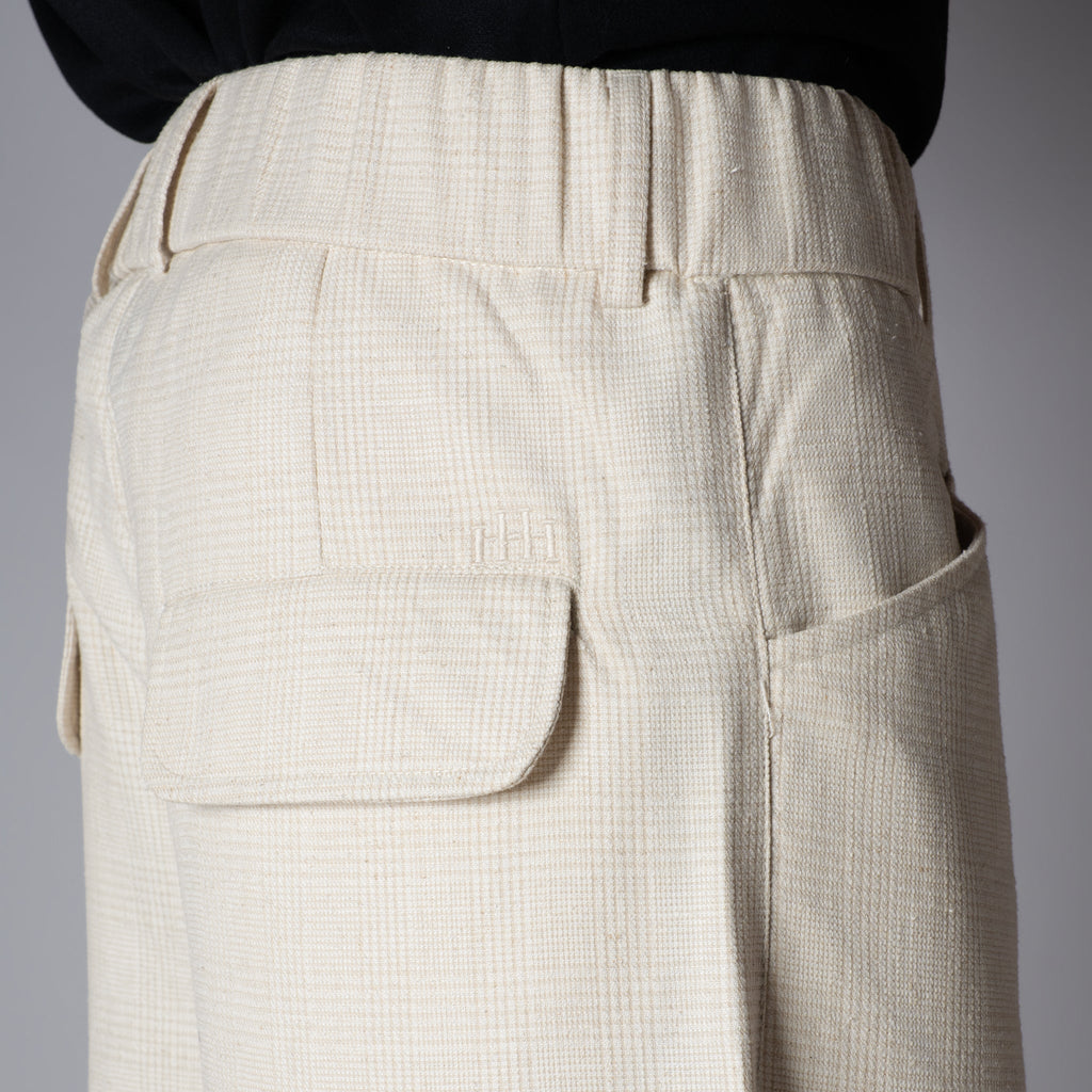 Raw Grid Linen Sweatpants - Hophead