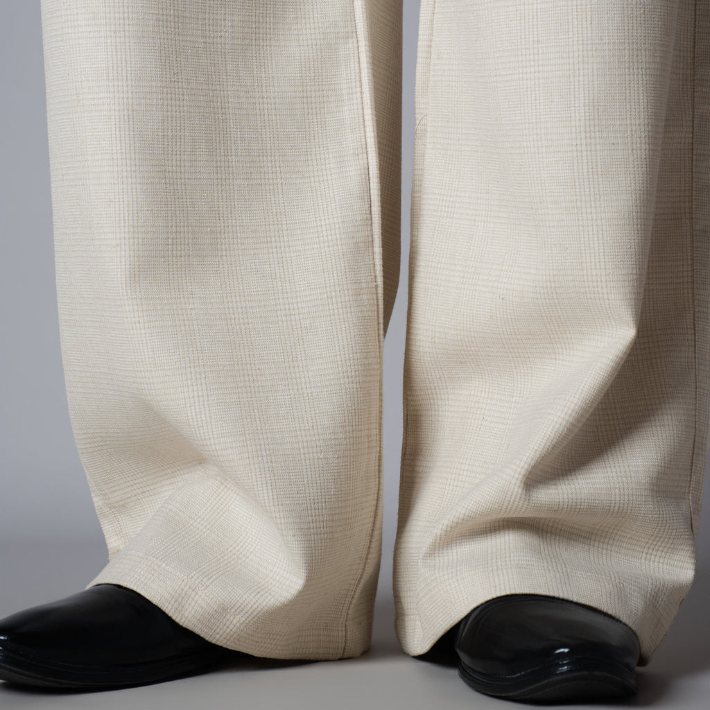 Raw Grid Linen Sweatpants - Hophead