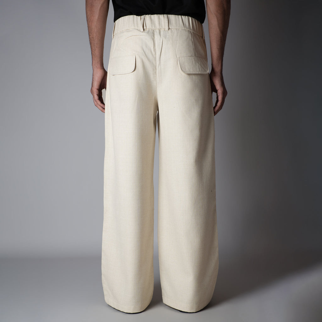 Raw Grid Linen Sweatpants - Hophead
