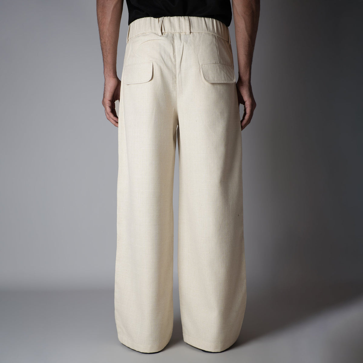 Raw Grid Linen Sweatpants - Hophead