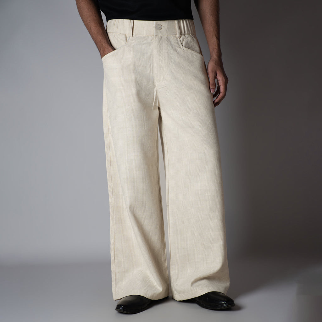 Raw Grid Linen Sweatpants - Hophead