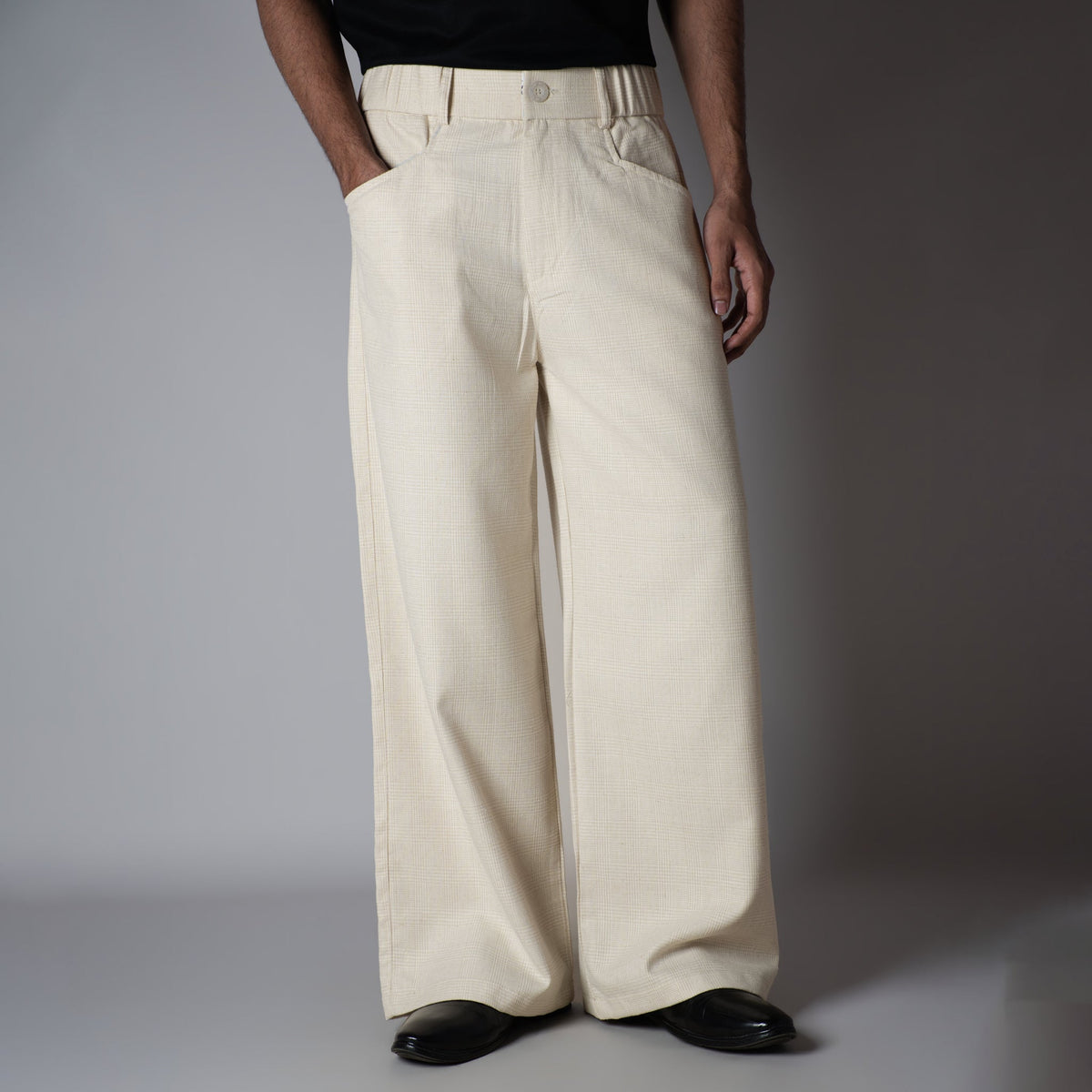 Raw Grid Linen Sweatpants - Hophead