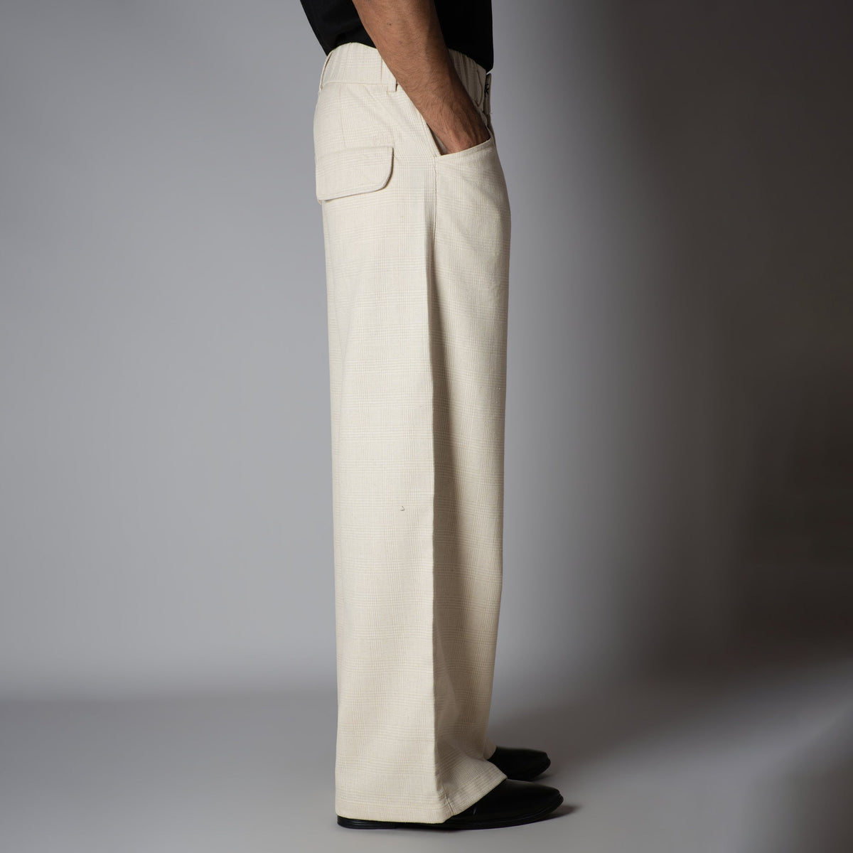 Raw Grid Linen Sweatpants - Hophead