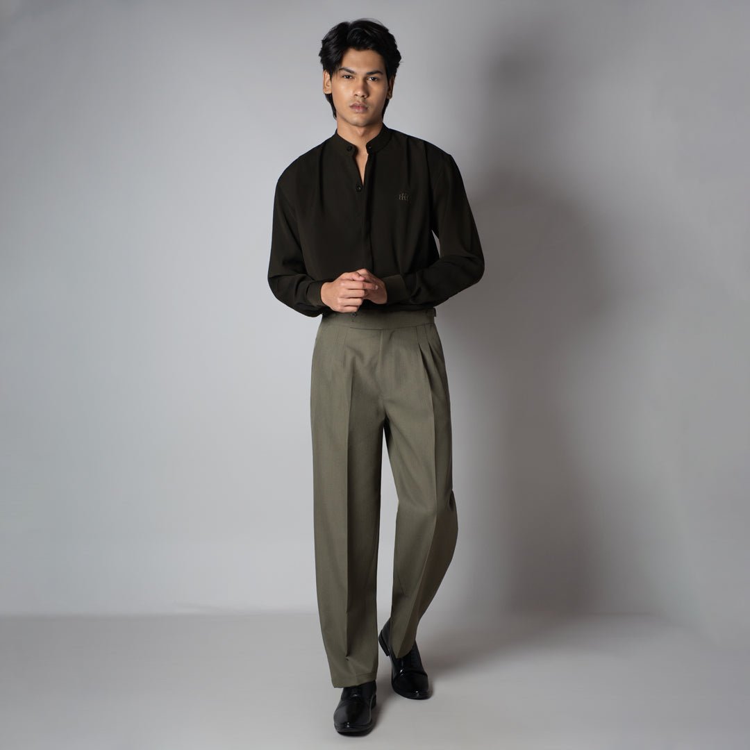 SAGE DOUBLE PLEAT STRAIGHT FIT TROUSER - Hophead