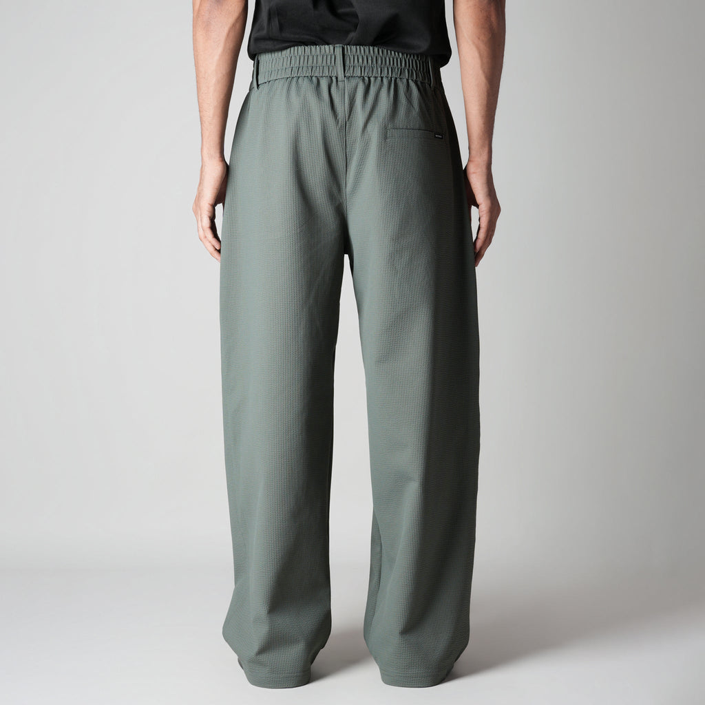 SAGE GREEN PIN - RIB WIDE PANTS - Hophead