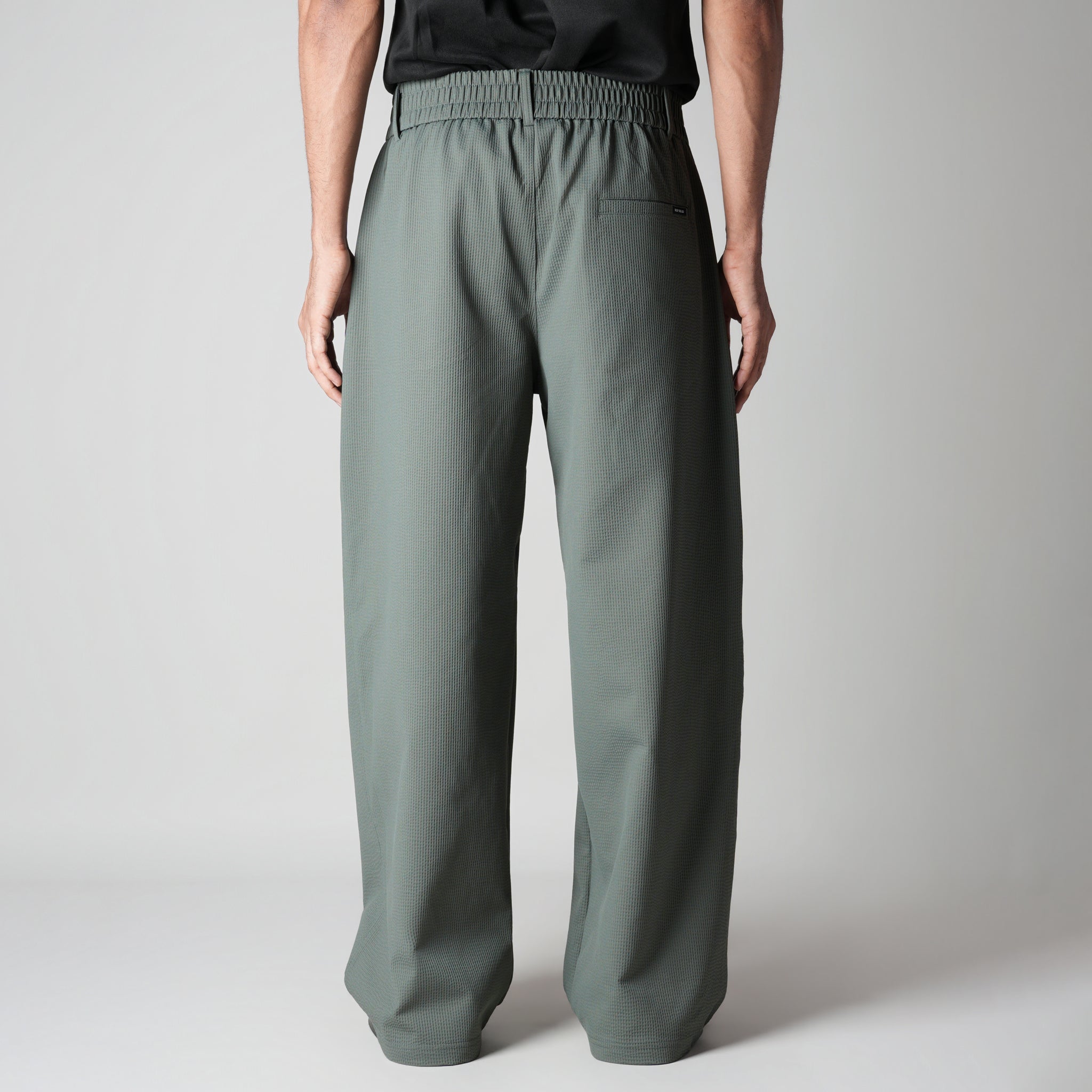 SAGE GREEN PIN - RIB WIDE PANTS - Hophead