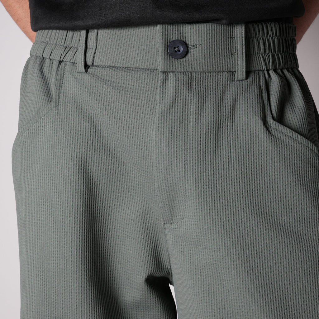 SAGE GREEN PIN - RIB WIDE PANTS - Hophead