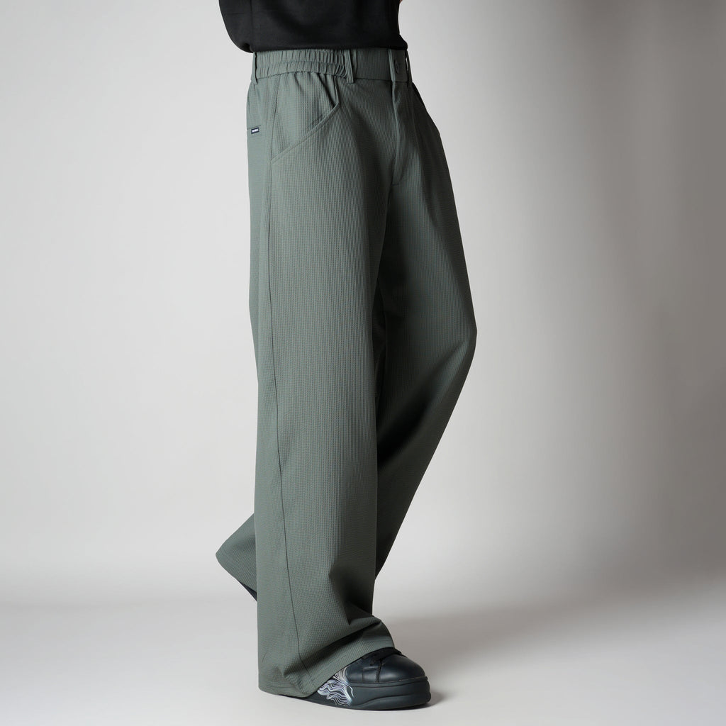 SAGE GREEN PIN - RIB WIDE PANTS - Hophead
