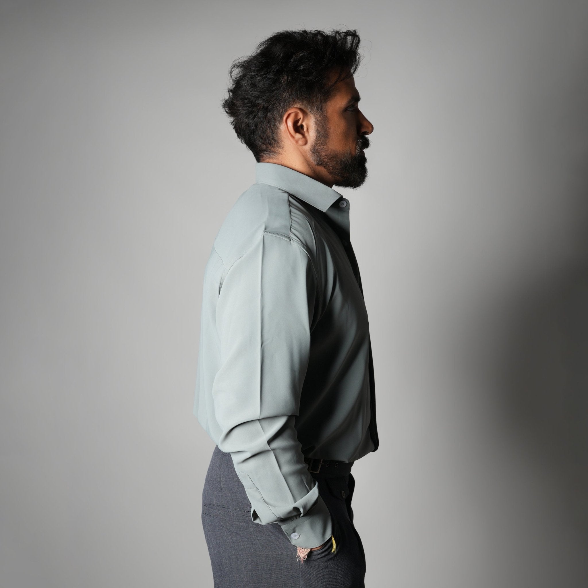 SAGE GREY KOREAN ULTRALITE SHIRT - Hophead