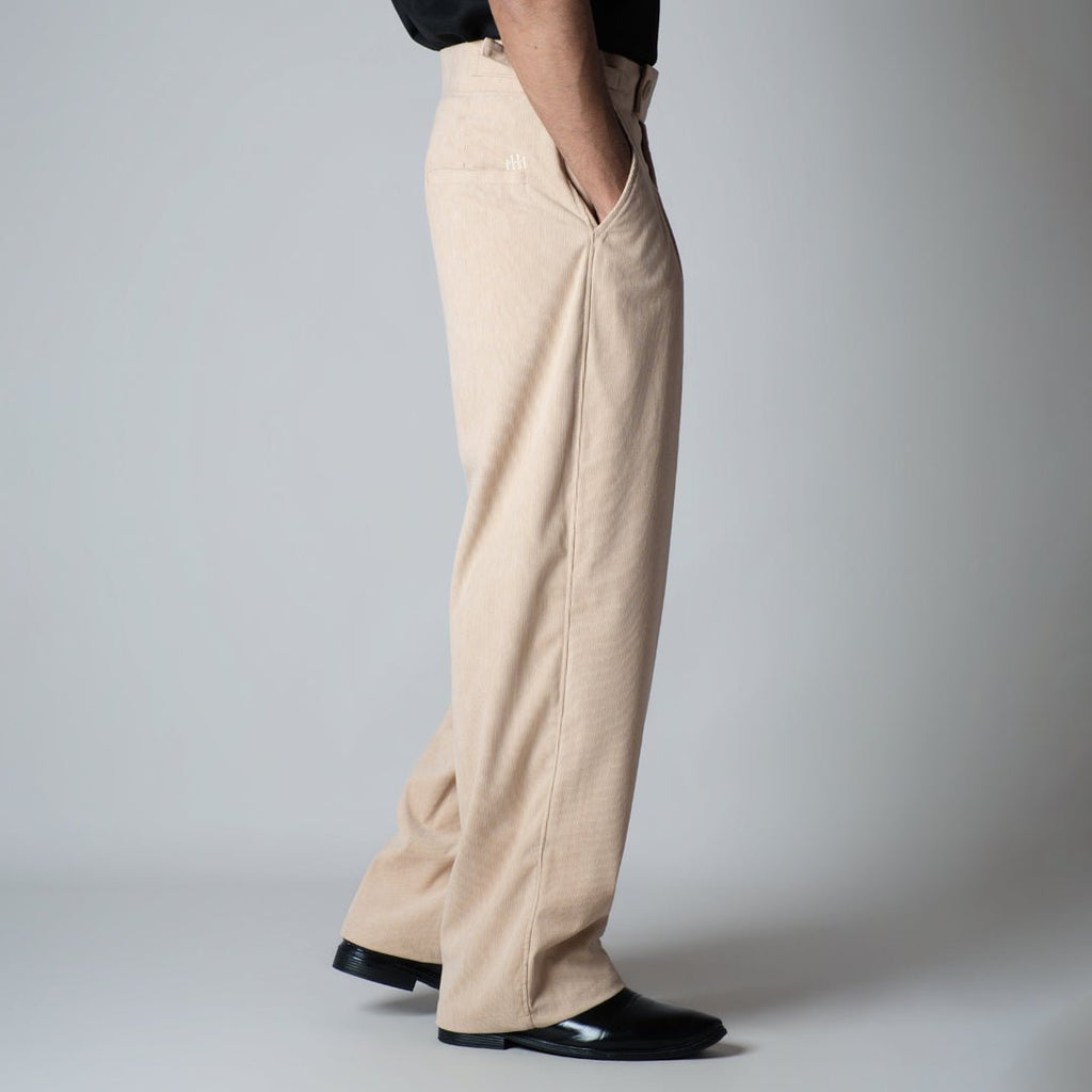 SAND CORDUROY FORMAL TROUSER - Hophead
