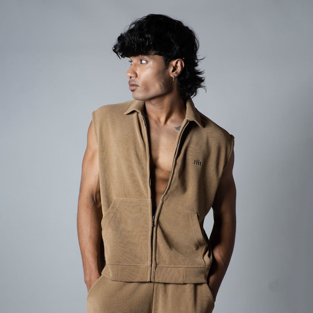 SAND KNITDRIP UTILITY JACKET - Hophead