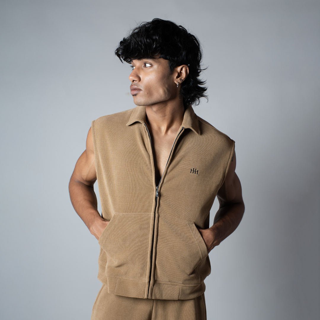 SAND KNITDRIP UTILITY JACKET - Hophead