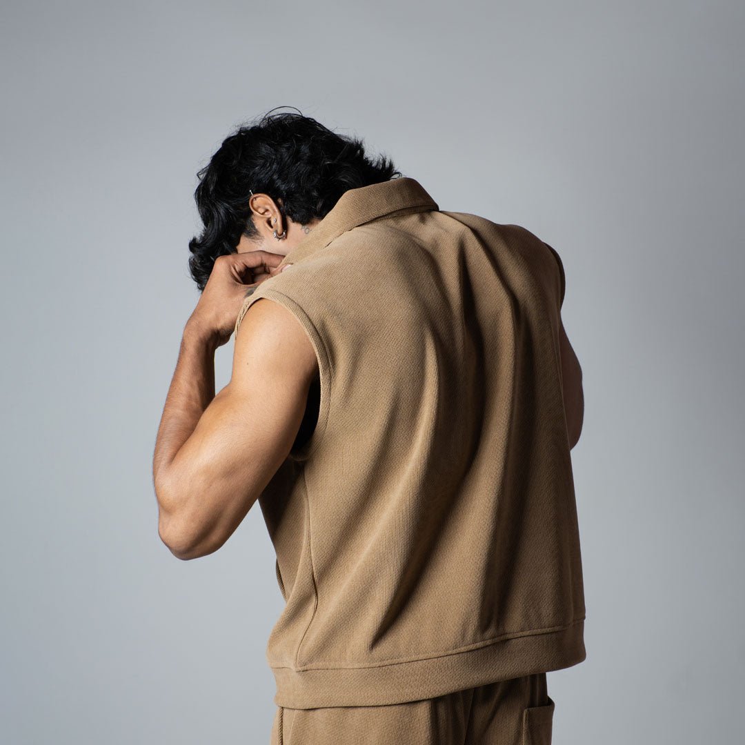 SAND KNITDRIP UTILITY JACKET - Hophead